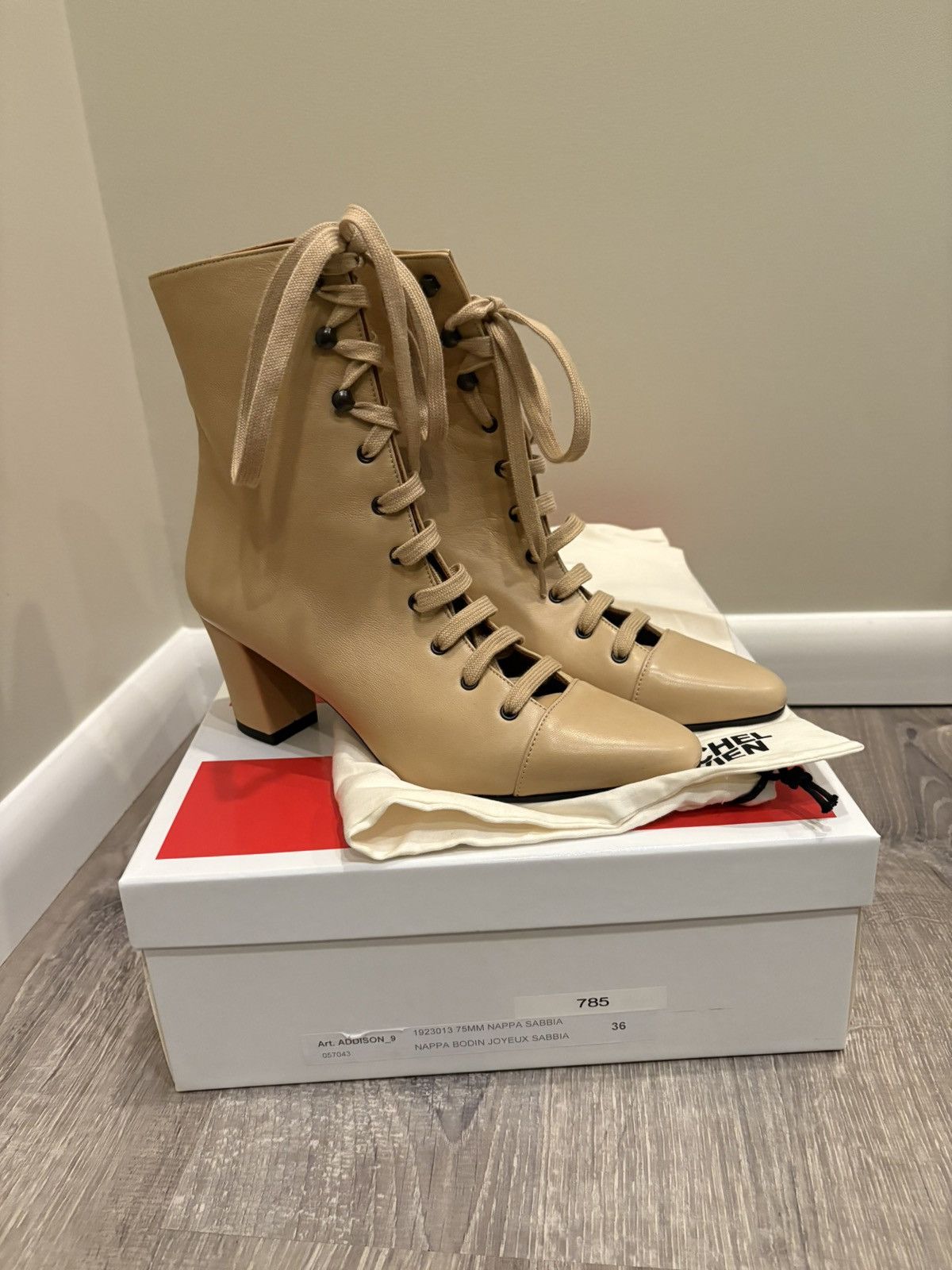 Other Michel Vivien Addison Granny Lace Up New Boots SZ 36 Size US 6 / IT 36 - 3 Thumbnail