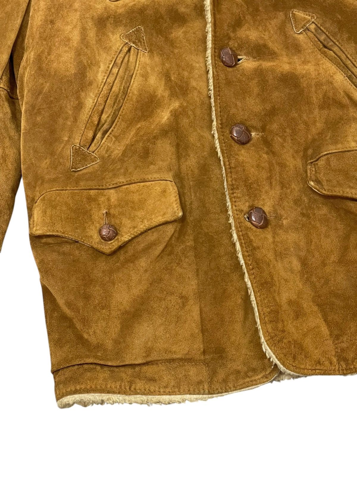 Schott Suede Leather Vtg Schott Western Shearling Sherpa Jacket 1🟦 Size US M / EU 48-50 / 2 - 3 Thumbnail