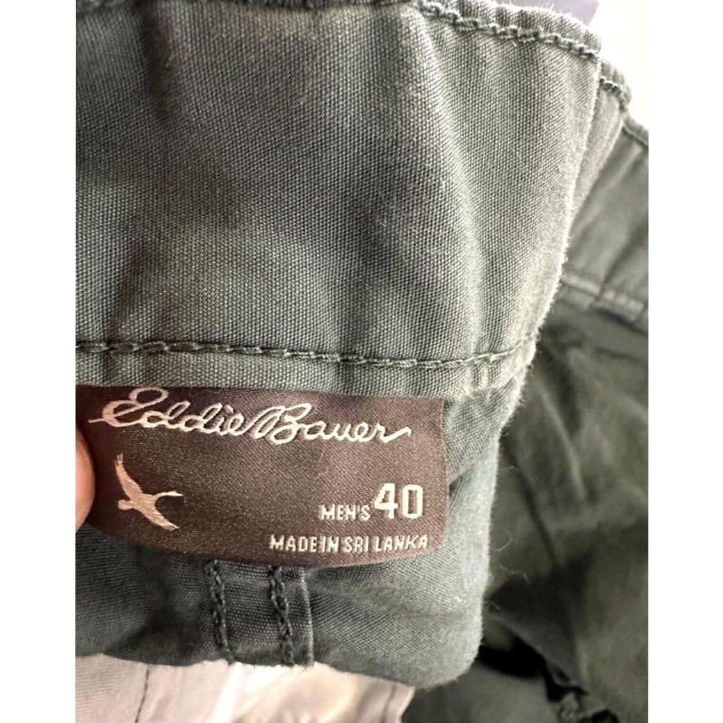 Eddie Bauer Eddie Bauer Shorts Mens 40 Green Khakis Chino Casual Outdoor Flat Front Pockets Clothing Mens 40 Green Khaki Shorts Size US 40 / EU 56 - 3 Thumbnail