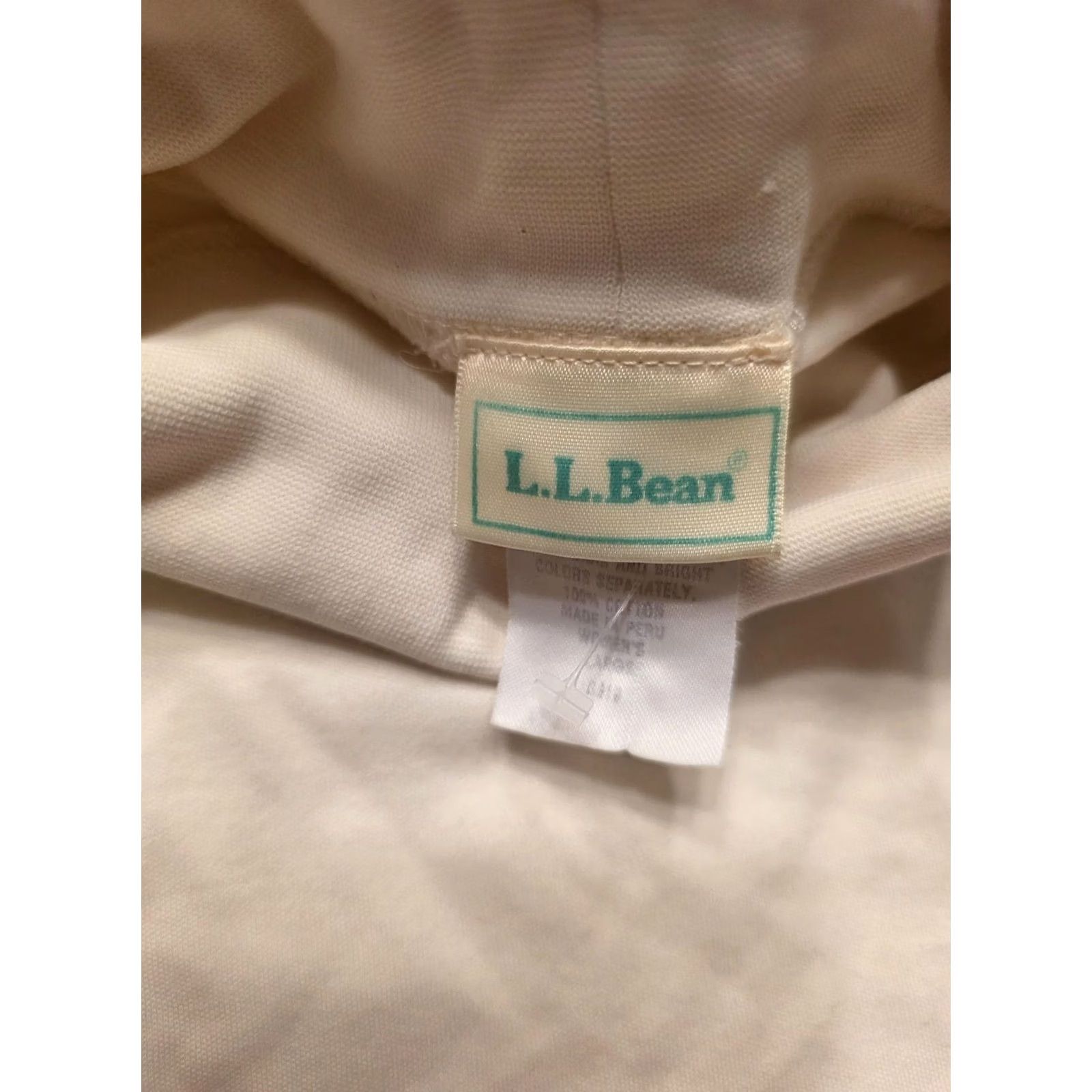 Vintage VINTAGE L.L. Bean Shirt Womens Large White Turtleneck Long Sleeve Cotton Jersey Size L / US 10 / IT 46 - 2 Thumbnail