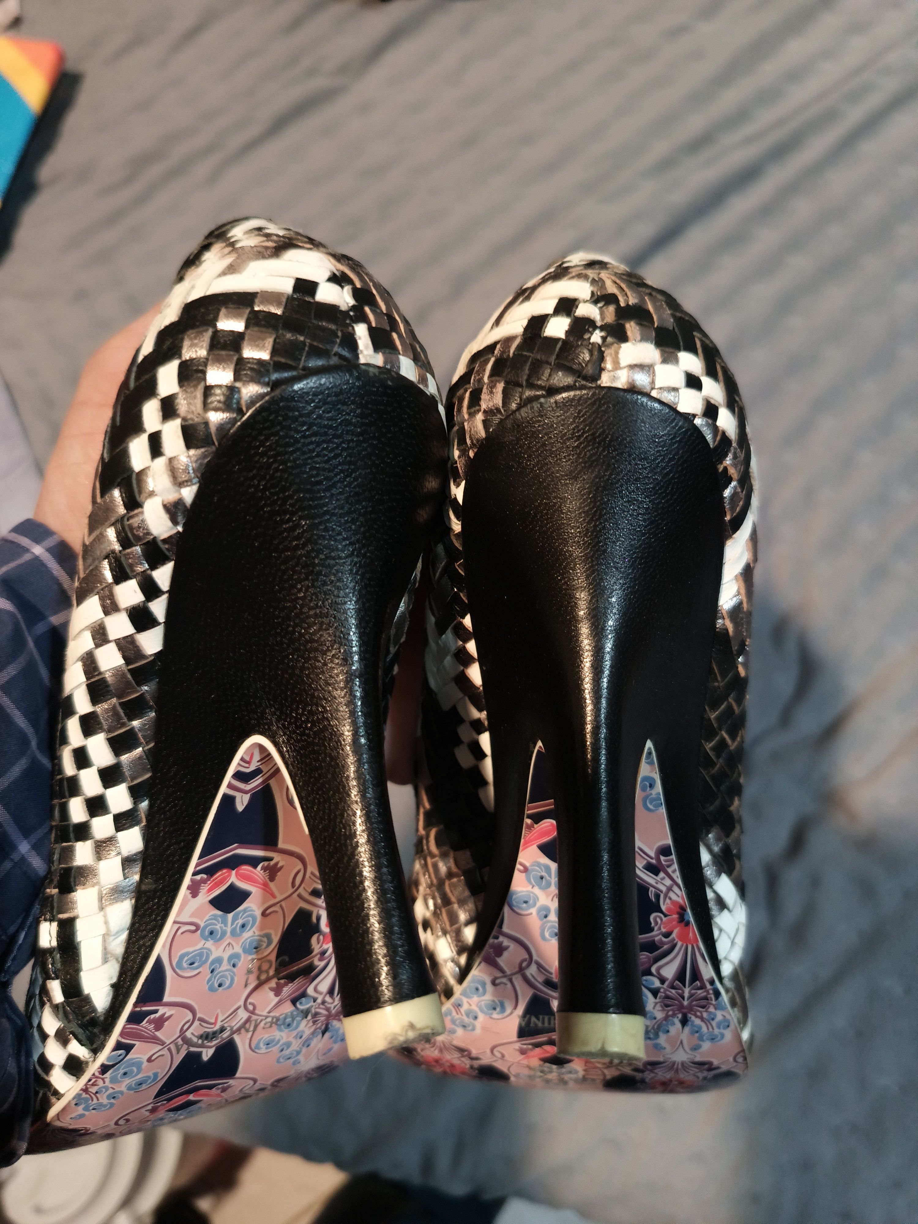 Other Irregular Choice Woven Black and White Pump Shoes EU 38.5 Size US 8.5 / IT 38.5 - 6 Thumbnail
