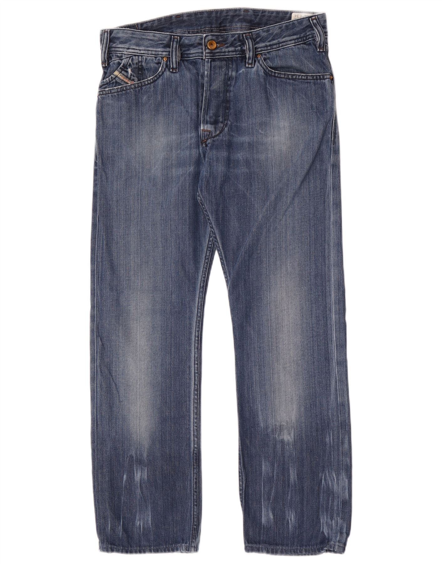 Diesel Mens Kander Straight Jeans W31 L28 Blue Cotton Size US 31 - 1 Thumbnail