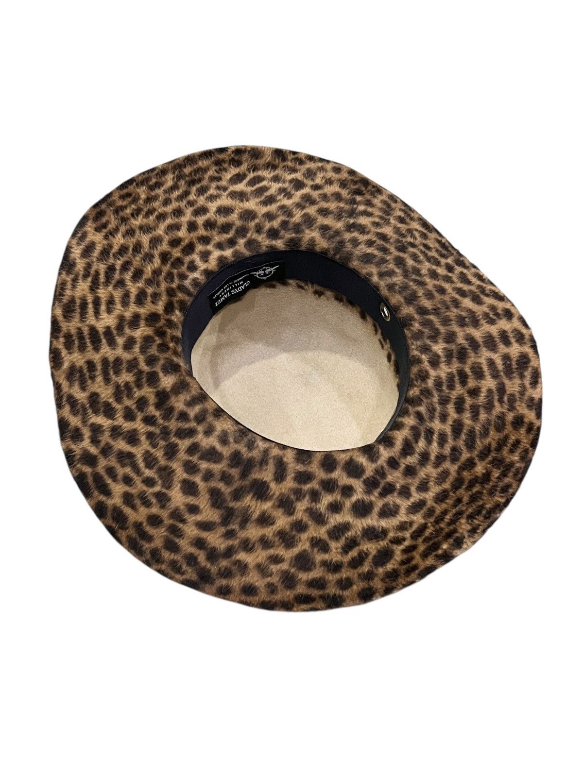 Designer × Handmade × Los Angeles Apparel 🔥GLADYS TAMEZ MILINERY Leopard Hat Handmade in Los Angeles Size ONE SIZE - 4 Thumbnail
