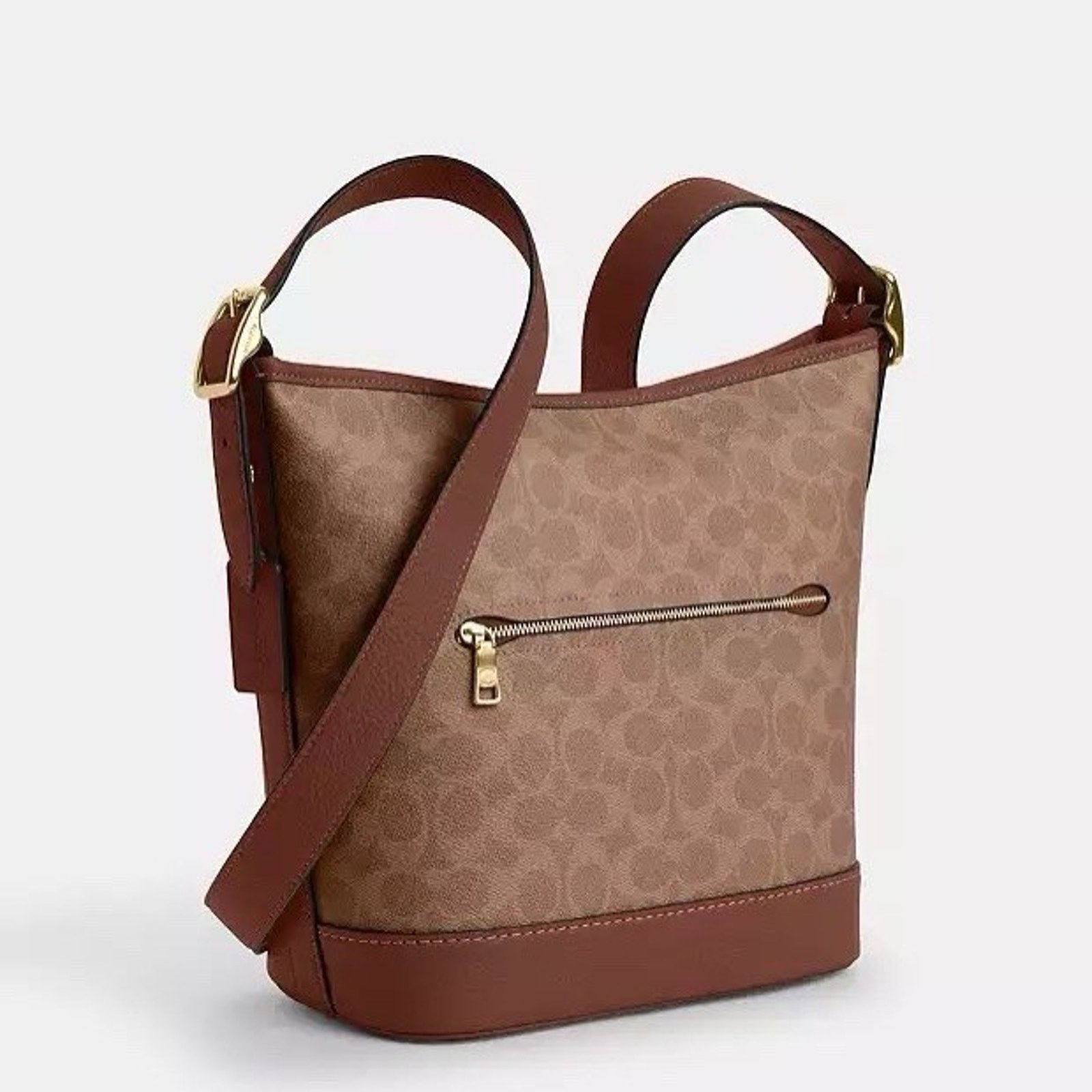Coach NWT Coach Jude Duffle Bag Gold/Tan/Brown CBH20 Size ONE SIZE - 5 Thumbnail