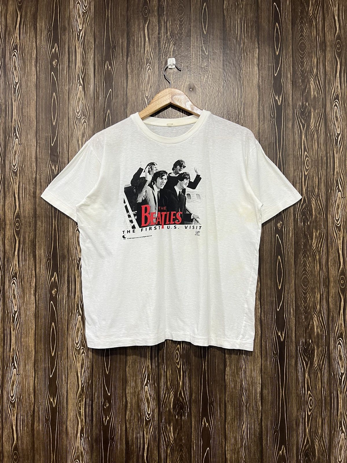 Band Tees × Vintage Vintage 90s The Beatles ‘First US Visit’ Boxy Tshirt Size US L / EU 52-54 / 3 - 1 Thumbnail
