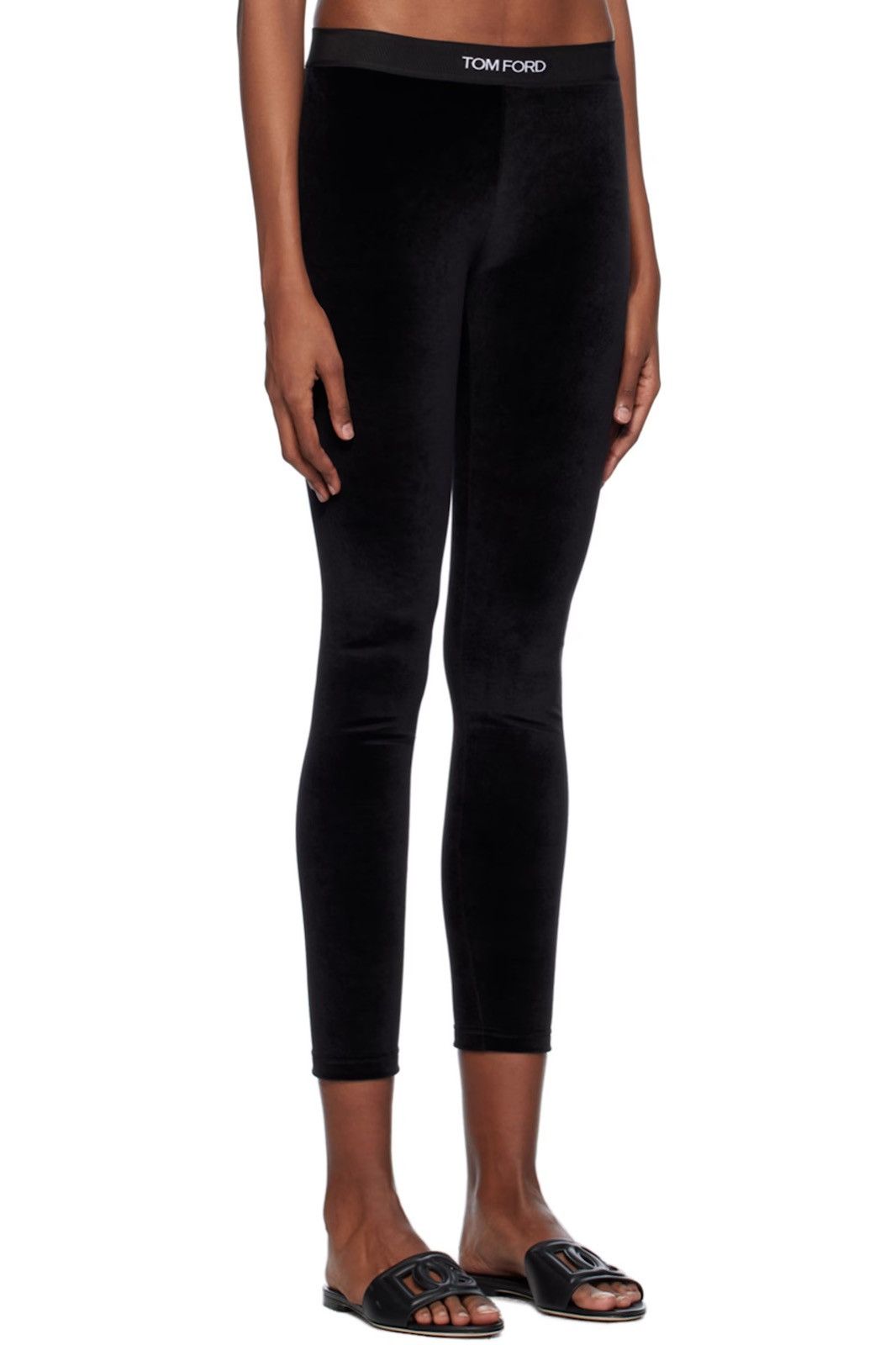 Tom Ford Authentic TOM FORD Black Jacquard Leggings BNWT! MSRP $670 Size 34" / US 12 / IT 48 - 3 Thumbnail