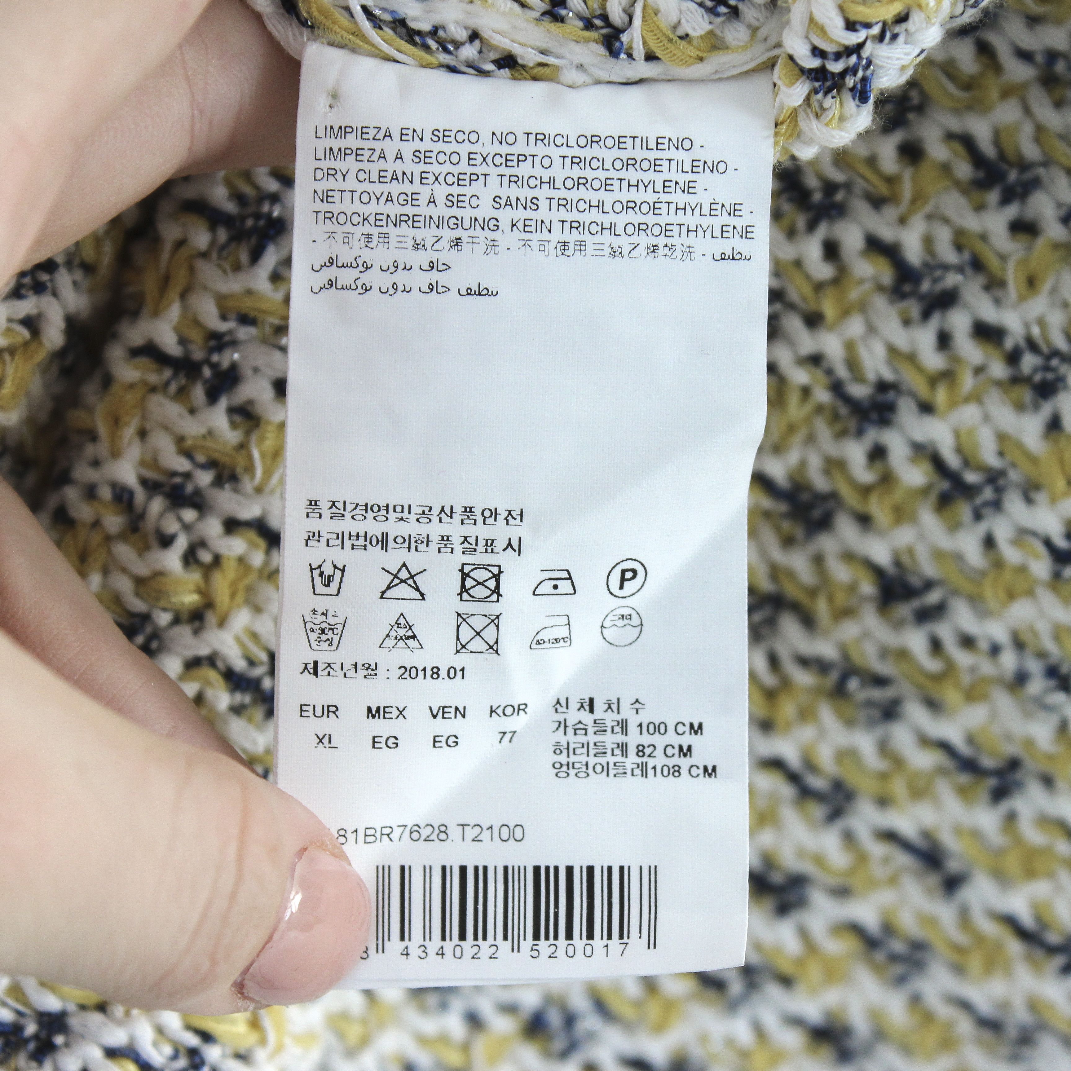 BIMBA Y LOLA × Designer women XL cardigan jumper sweater open jacket cotton acrylic Size XL / US 12-14 / IT 48-50 - 5 Thumbnail