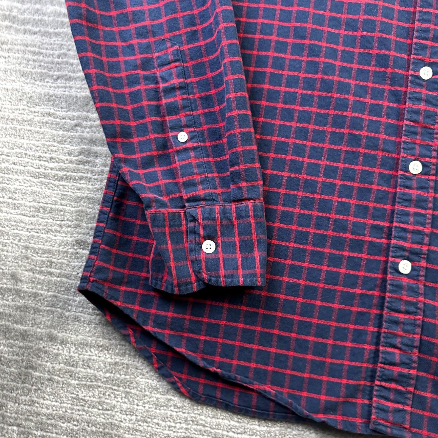 J.Crew J Crew Shirt Mens Medium Red Blue Plaid Button Up Flex Offord Size US M / EU 48-50 / 2 - 5 Thumbnail