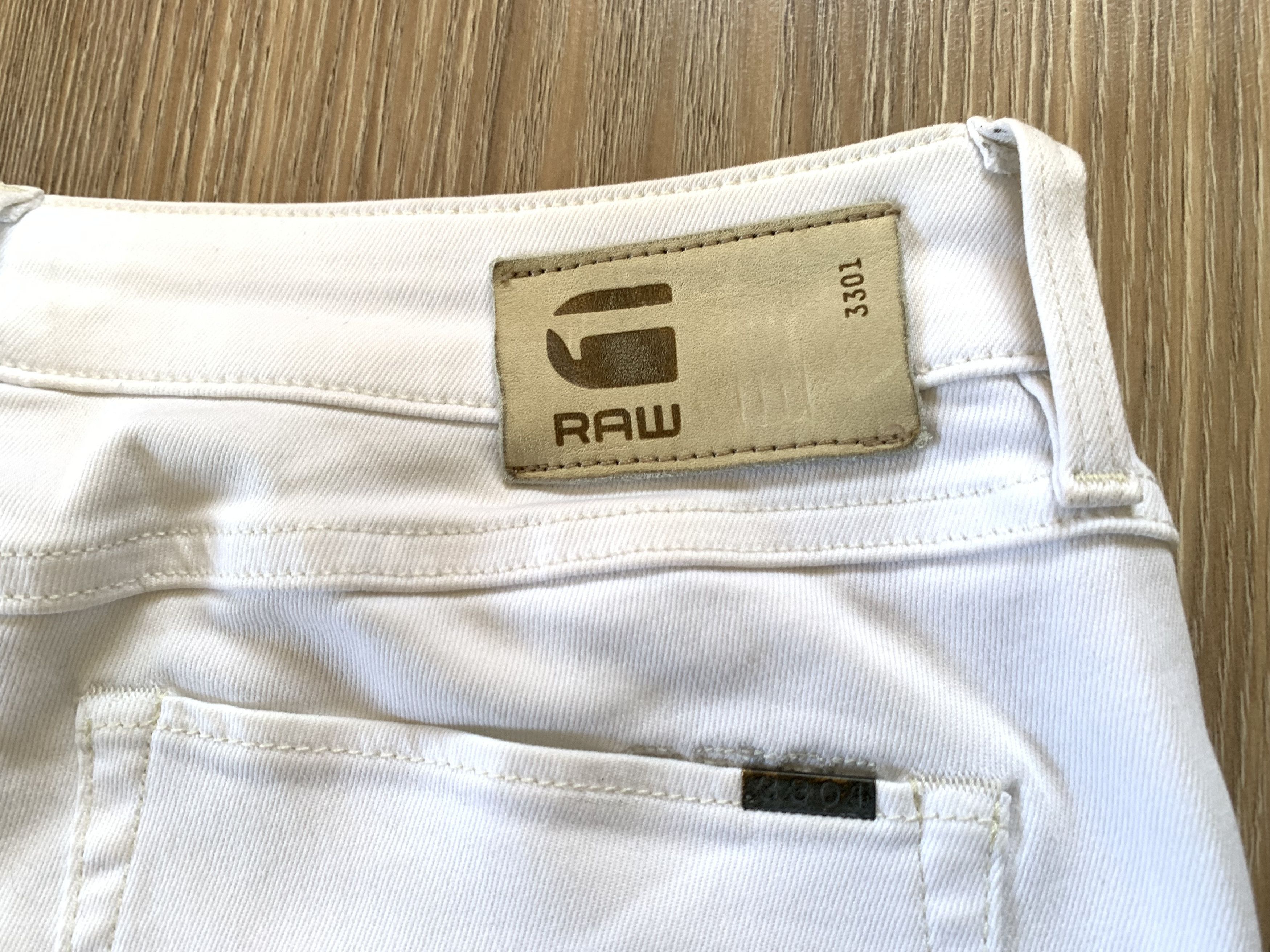 G-Star × Vintage G Star 3301 Vintage White Jeans Size 29" - 7 Thumbnail