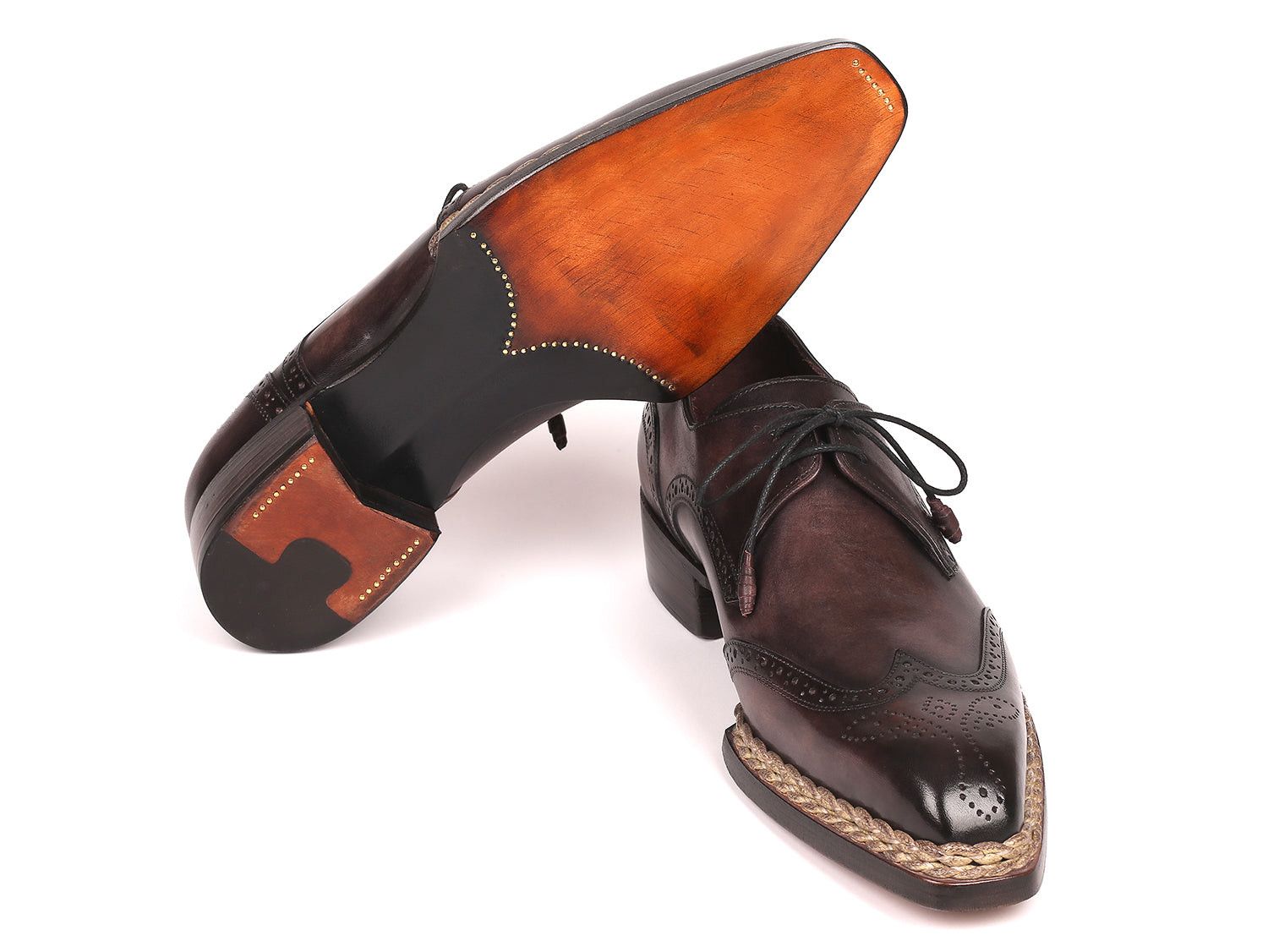 Handmade Handmade Norwegian Welted Wingtip Derby Shoes Bronze Size US 10 / EU 43 - 5 Thumbnail