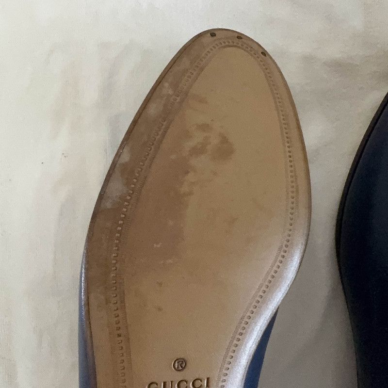 Gucci Gucci Leather Loafers with Horsebit and Web Strap - Size US 9.5 / EU 42-43 - 7 Thumbnail