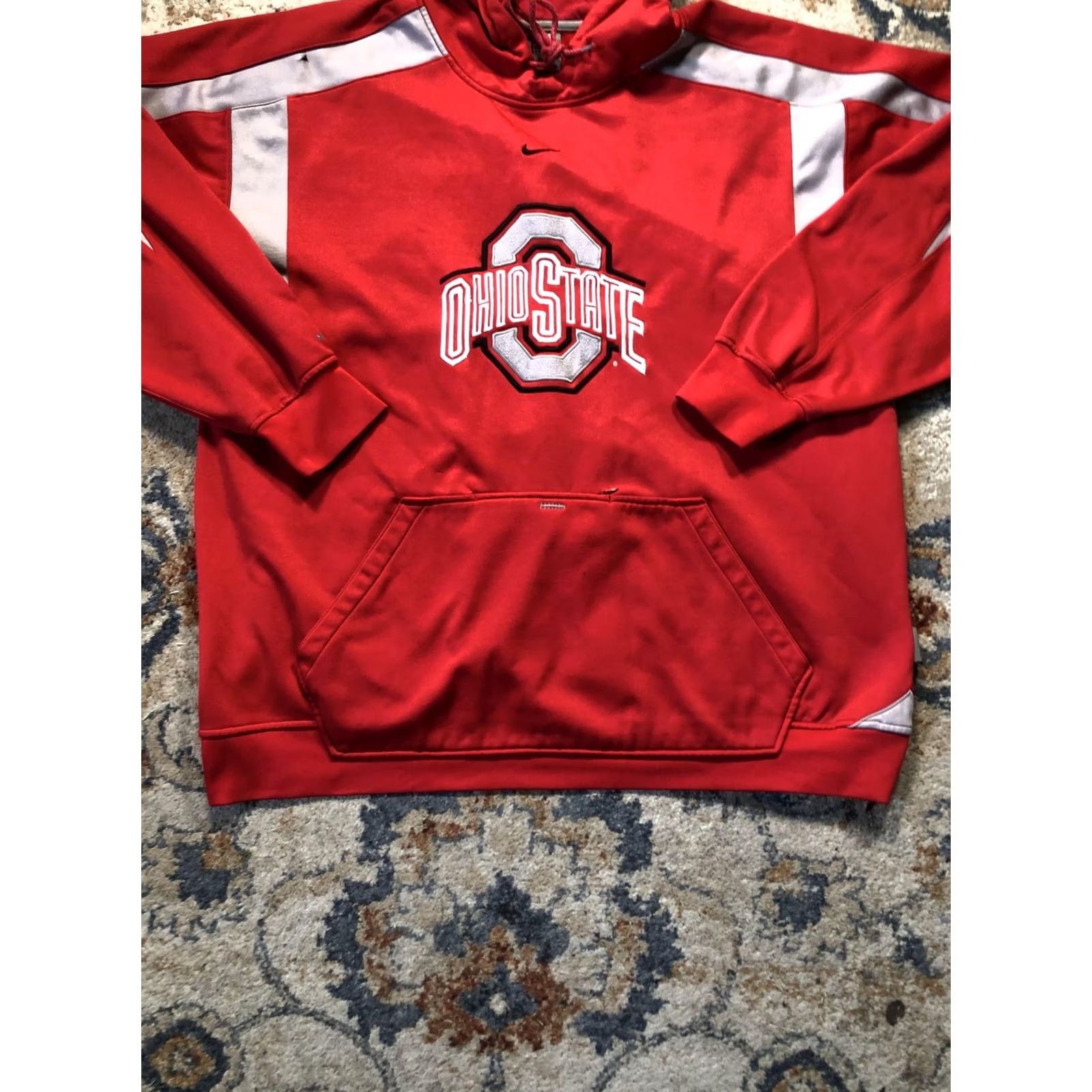 Nike VINTAGE Ohio State Hoodie Mens XL Red Nike Fit Therma Pullover Sweatshirt Buckeyes NCAA Size US XL / EU 56 / 4 - 5 Thumbnail
