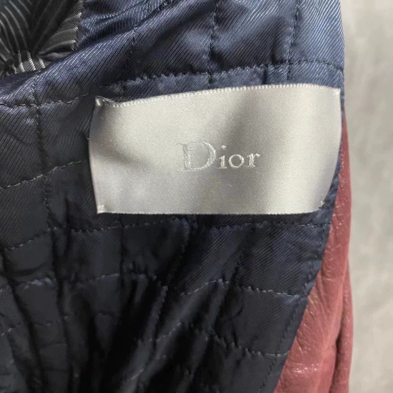 Dior Size 46 Classic burgundy irregularly divided zipper leathe Size US S / EU 44-46 / 1 - 5 Thumbnail