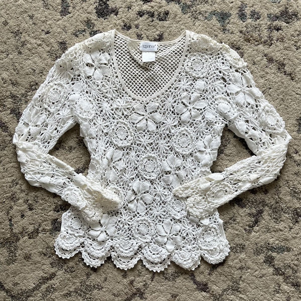 Vintage Vintage Crochet Long Sleeve Size S / US 4 / IT 40 - 2 Thumbnail