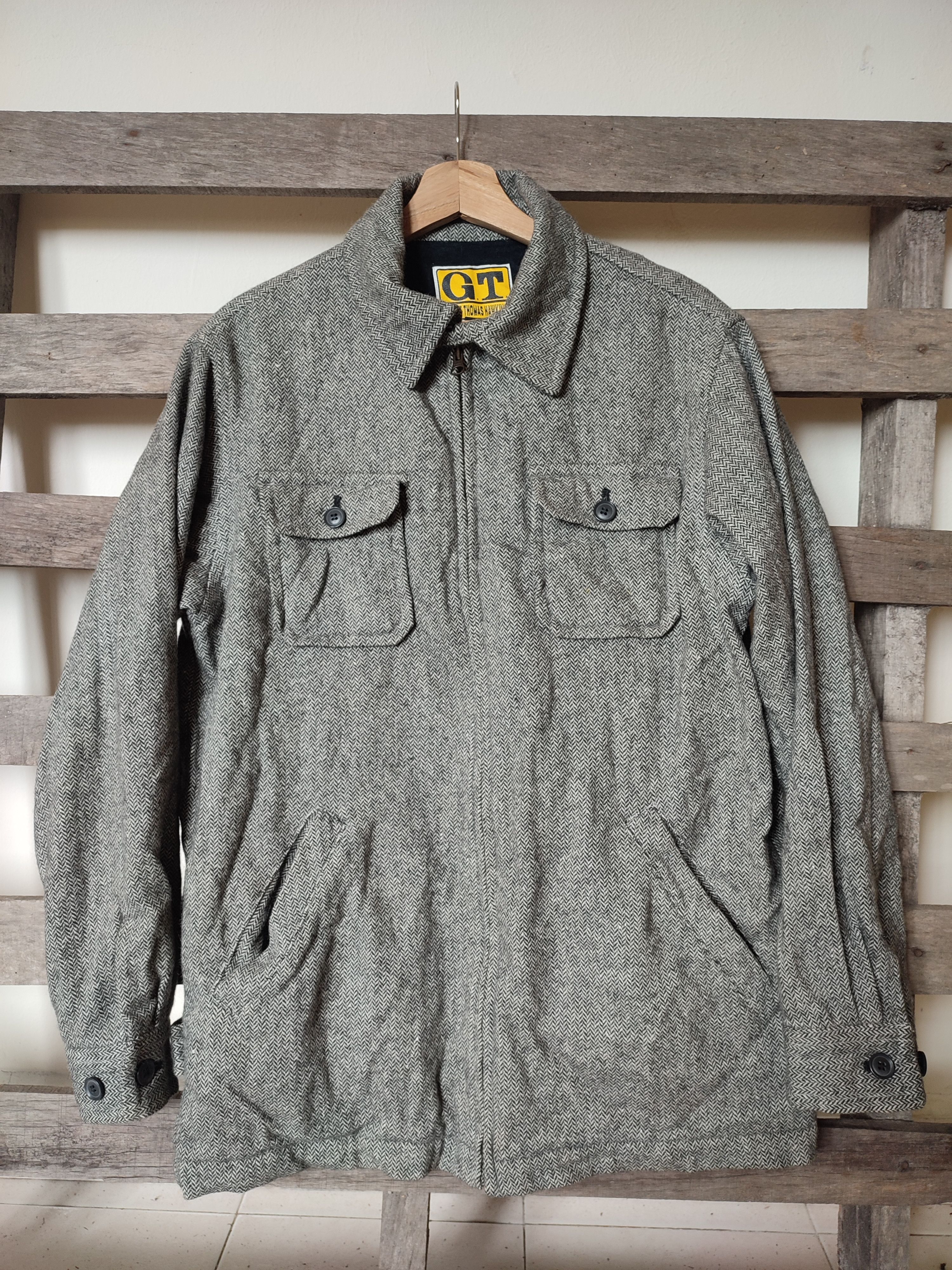 image of Vintage!! G.t. George Thomas Hawkins Wool Jacket in Grey, Men's (Size Medium)