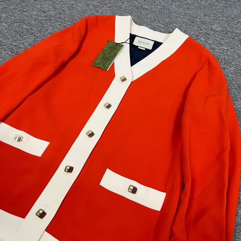 Gucci Gucci Size 38 Golden button orange cardigan jacket size 38 Size US XXS / EU 40 - 3 Thumbnail