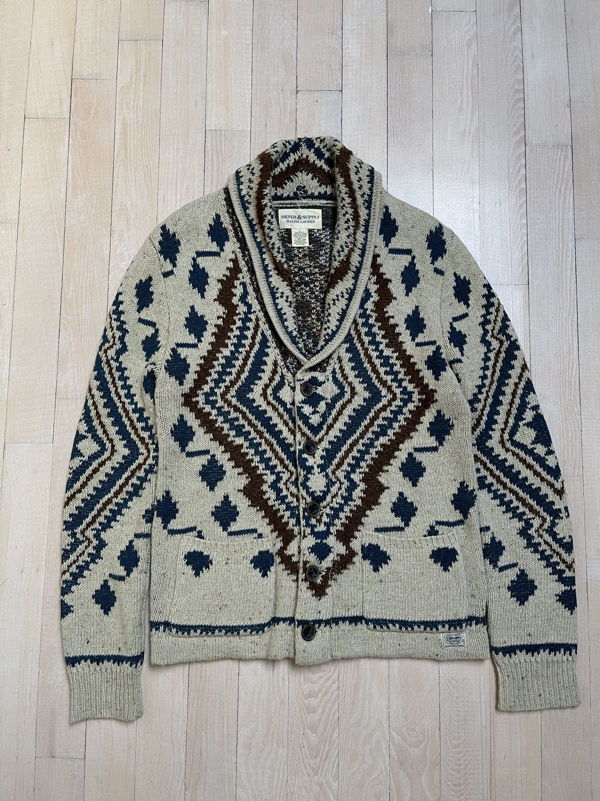 🍂Vintage Denim & Supply Ralph Laurent navagi knit cardigan