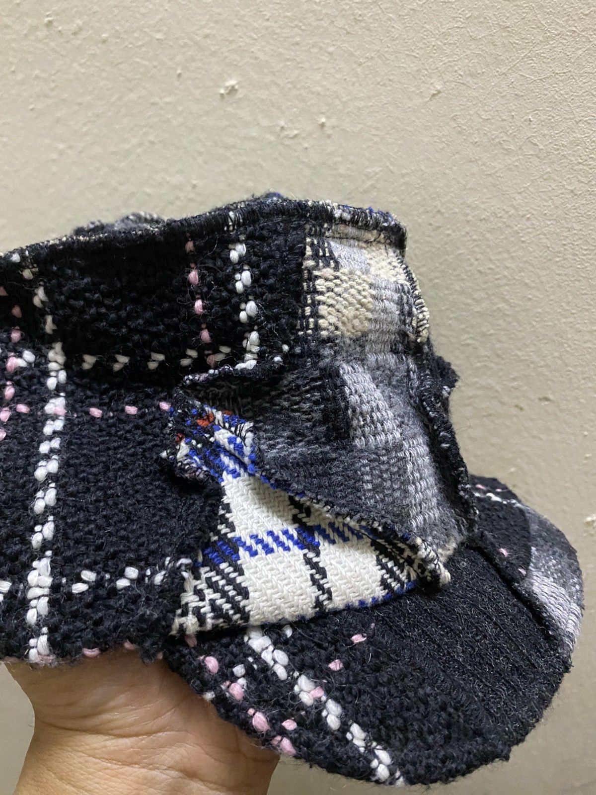 Japanese Brand OVERRIDE Patchwork Wool Casquette Cap Japan Brand Size ONE SIZE - 7 Thumbnail