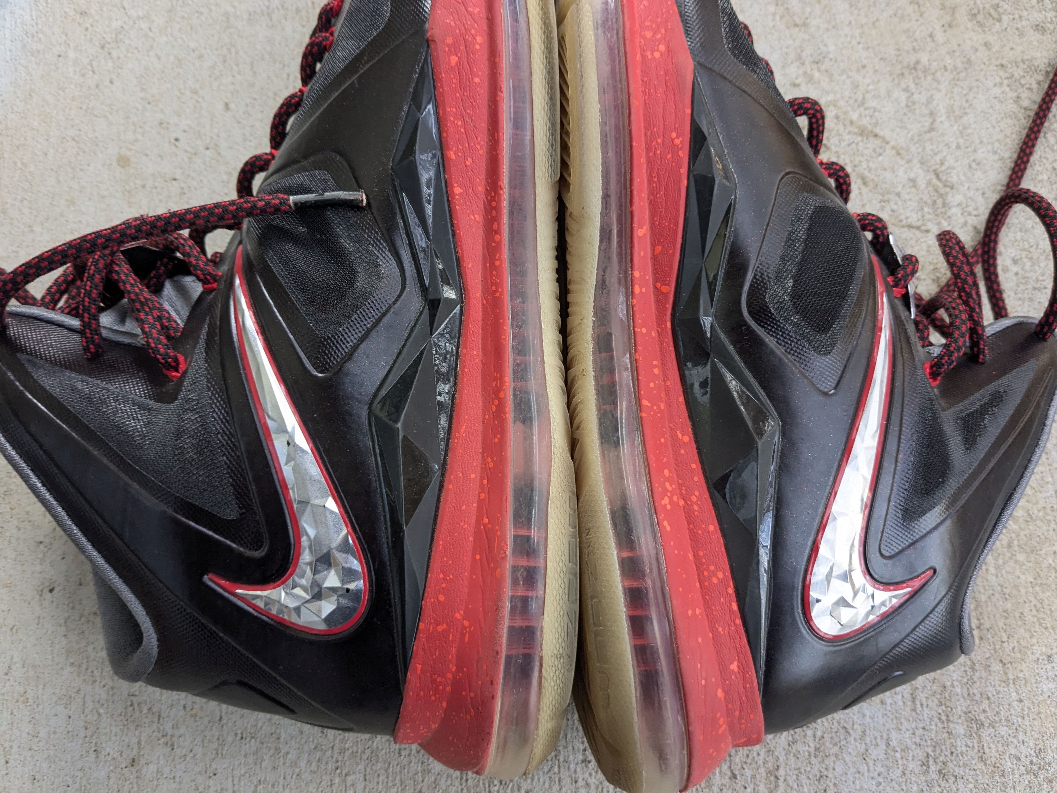 Nike Nike LeBron 10+ Sport Pack Pressure 11 Red Black 542244-001 Size US 11 / EU 44 - 8 Thumbnail