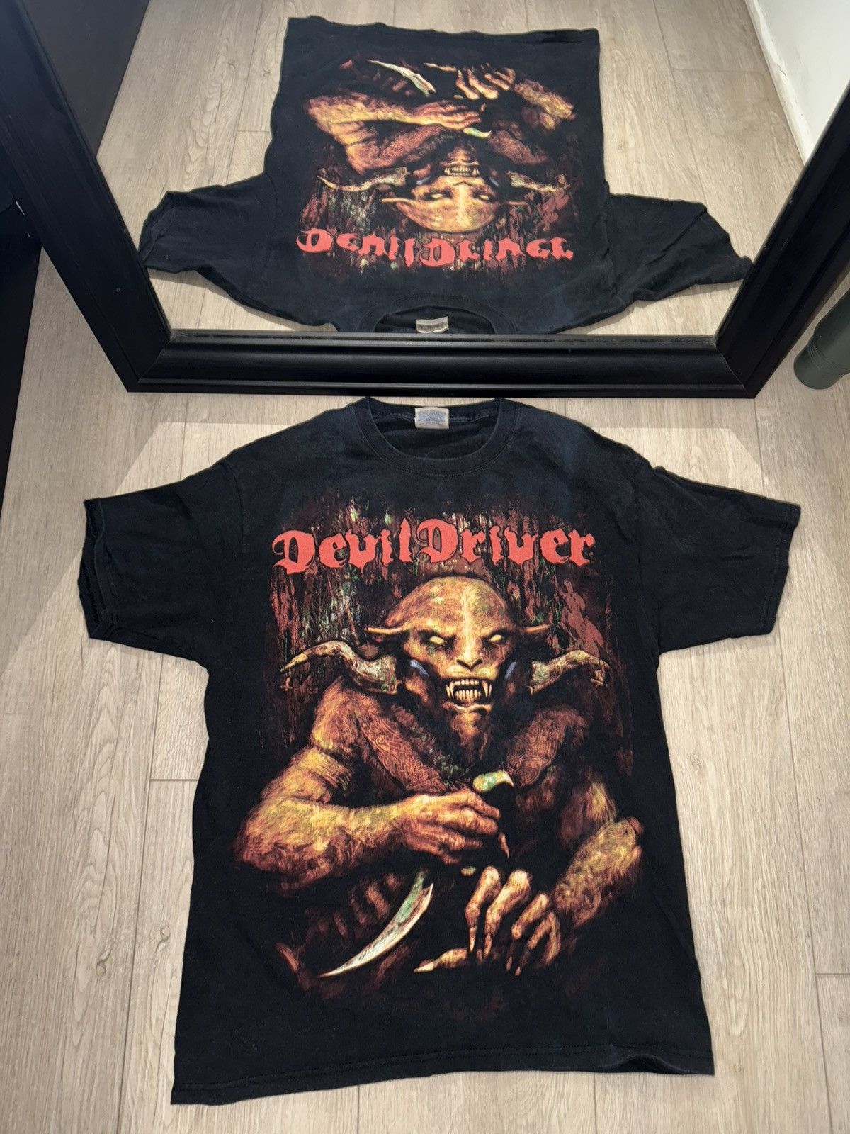 Band Tees × Vintage Vintage / Y2K Devil Driver Band Shirt Size US L / EU 52-54 / 3 - 1 Thumbnail