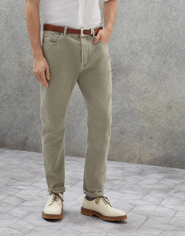 Brunello Cucinelli o1w1db10924 Denim Pants in Bright Green Size US 32 / EU 48 - 1 Preview