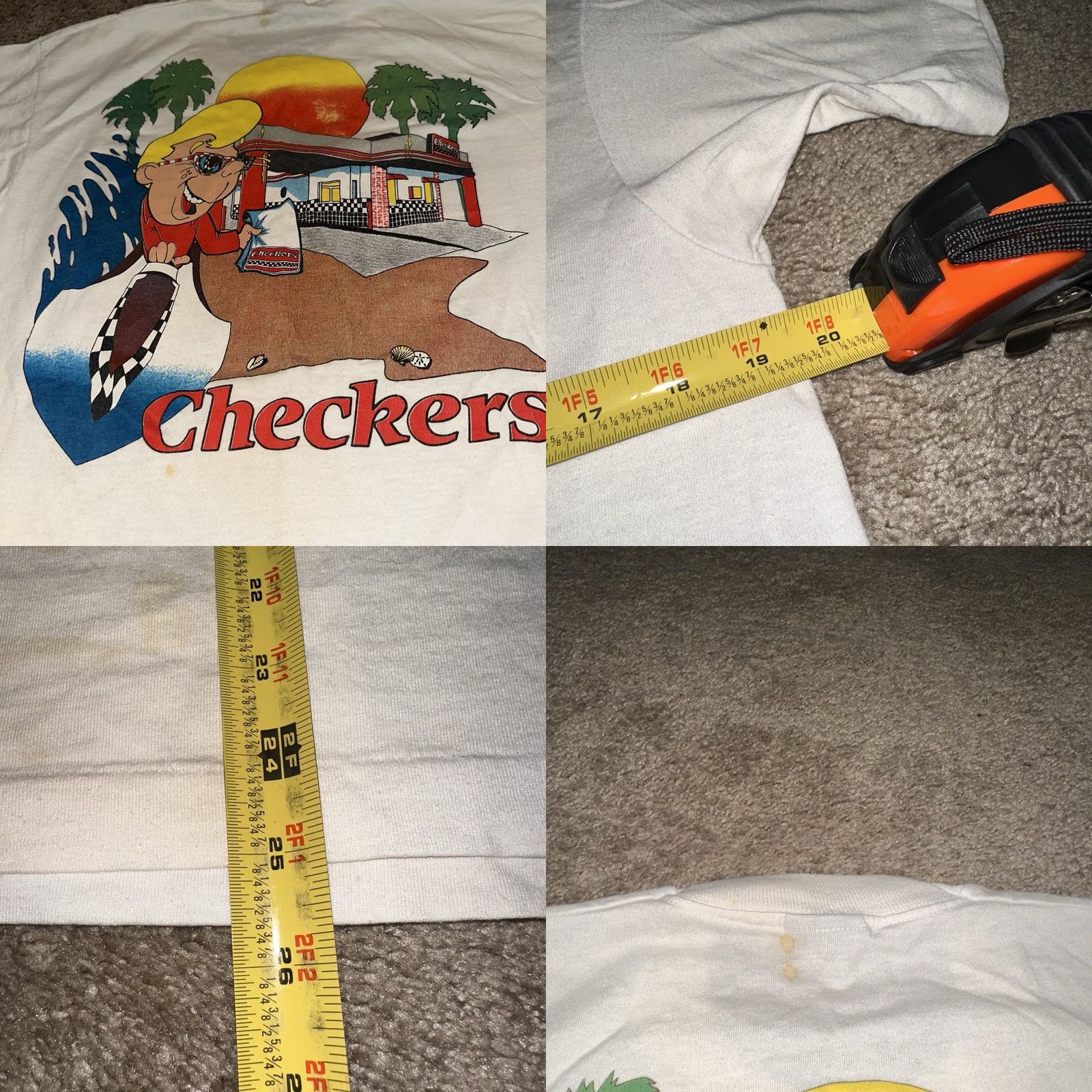Vintage VINTAGE Food Promo Shirt Mens Medium White Short Sleeve 80s USA Screen Stars Graphic Print Size US M / EU 48-50 / 2 - 8 Thumbnail