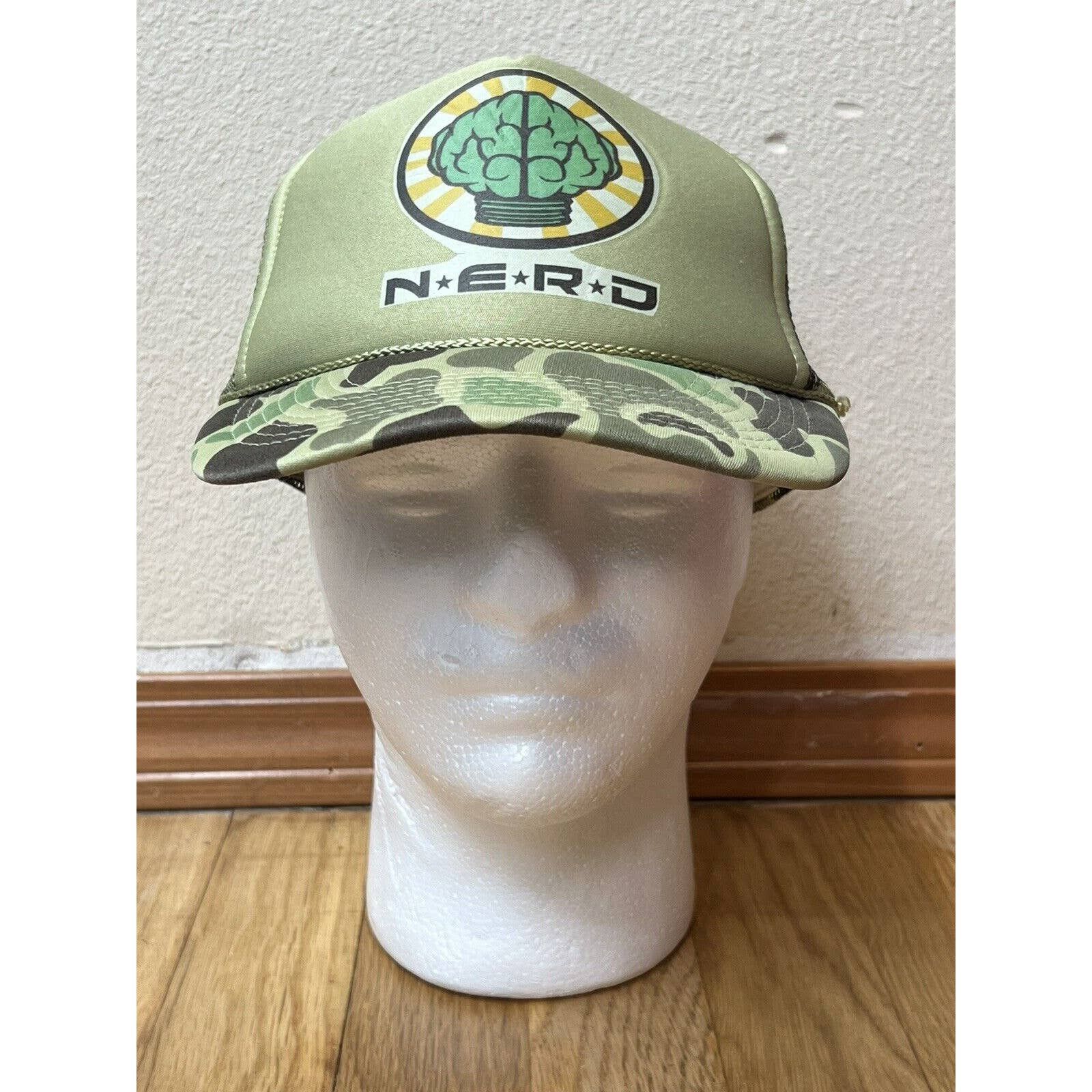 NERD Trucker Hat outlets vintage 2000s N.E.R.D Camo Snapback Authentic Pharrell Hip Hop