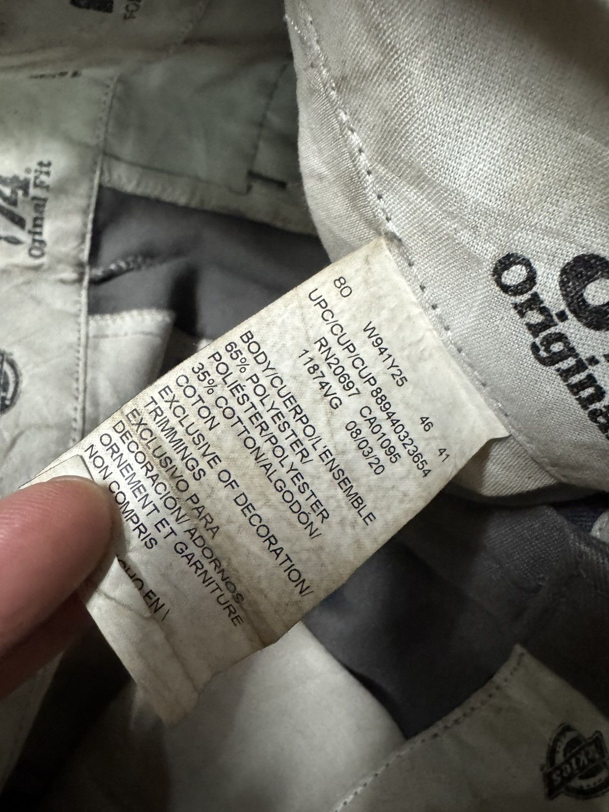 Dickies NICE THRASHED 874 ORIGINAL FIT DICKIES Y2K GREY PANTS Size US 30 / EU 46 - 9 Thumbnail