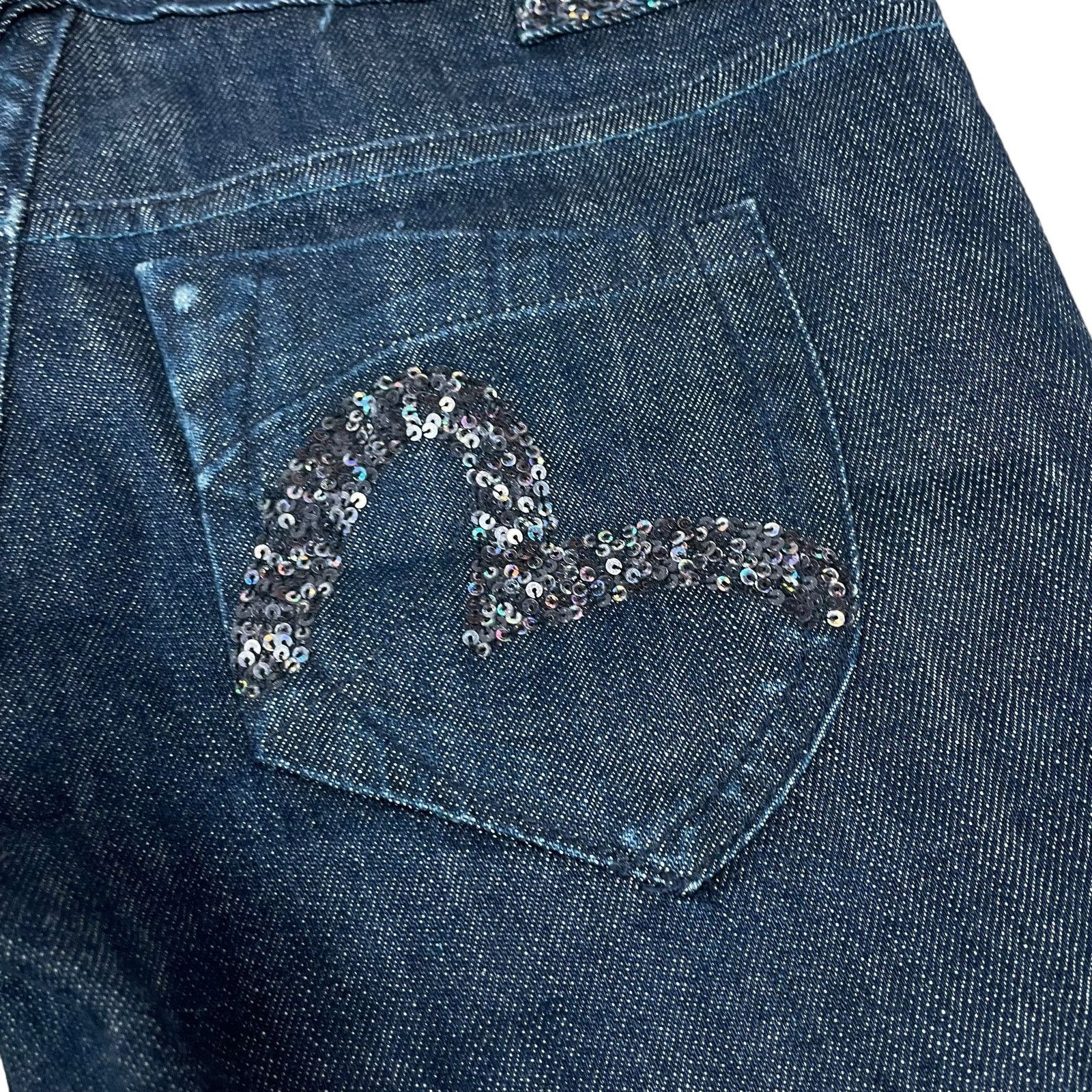 Evisu × Vintage Evisu Women's Blue Cotton Denim Mid-Rise Boyfriend Shorts 25 Size 25" / US 0 / IT 36 - 2 Thumbnail