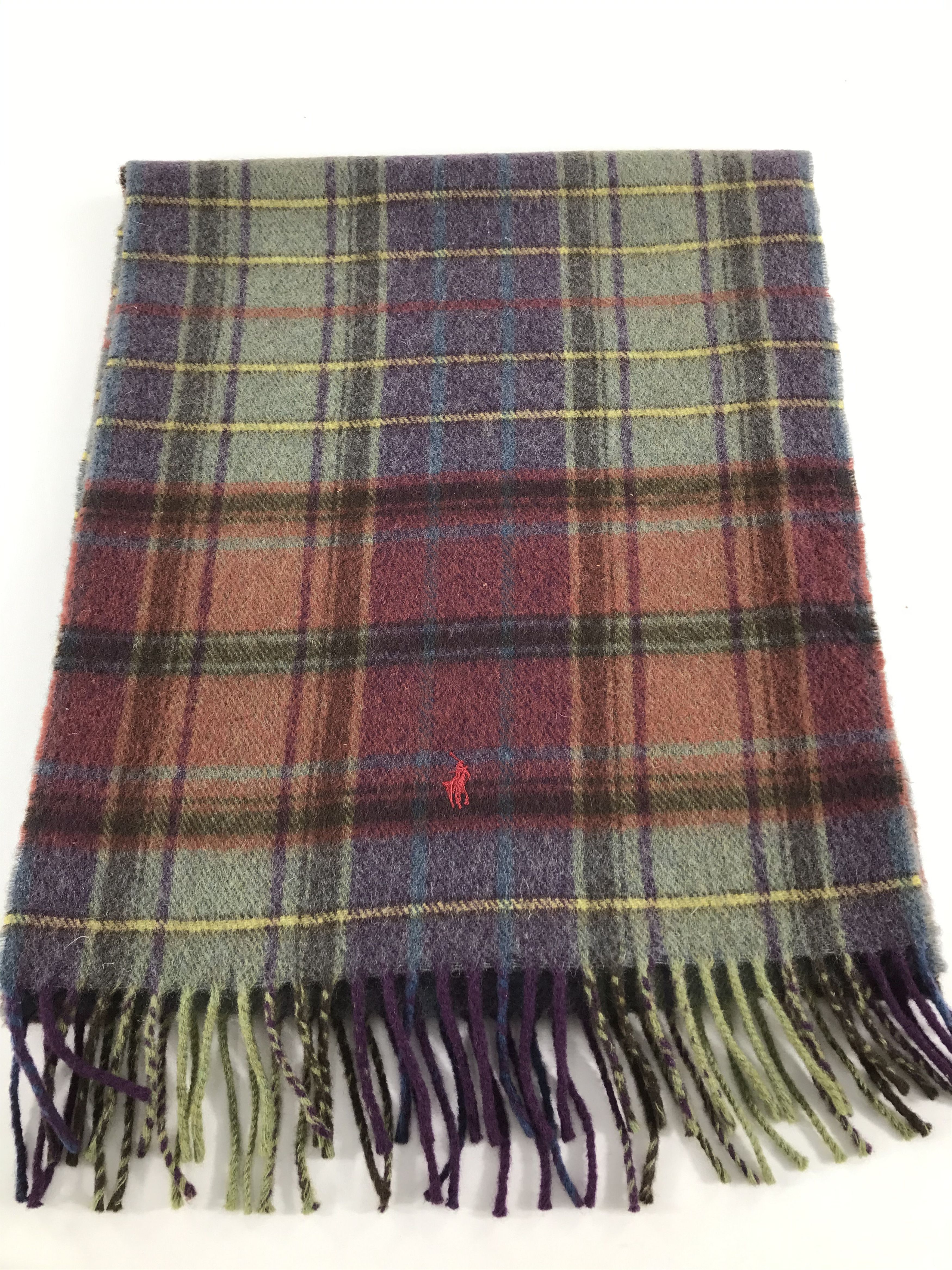 Ralph Lauren Ralph Lauren Tartan Wool Scarf Muffler V489 Size ONE SIZE - 2 Thumbnail