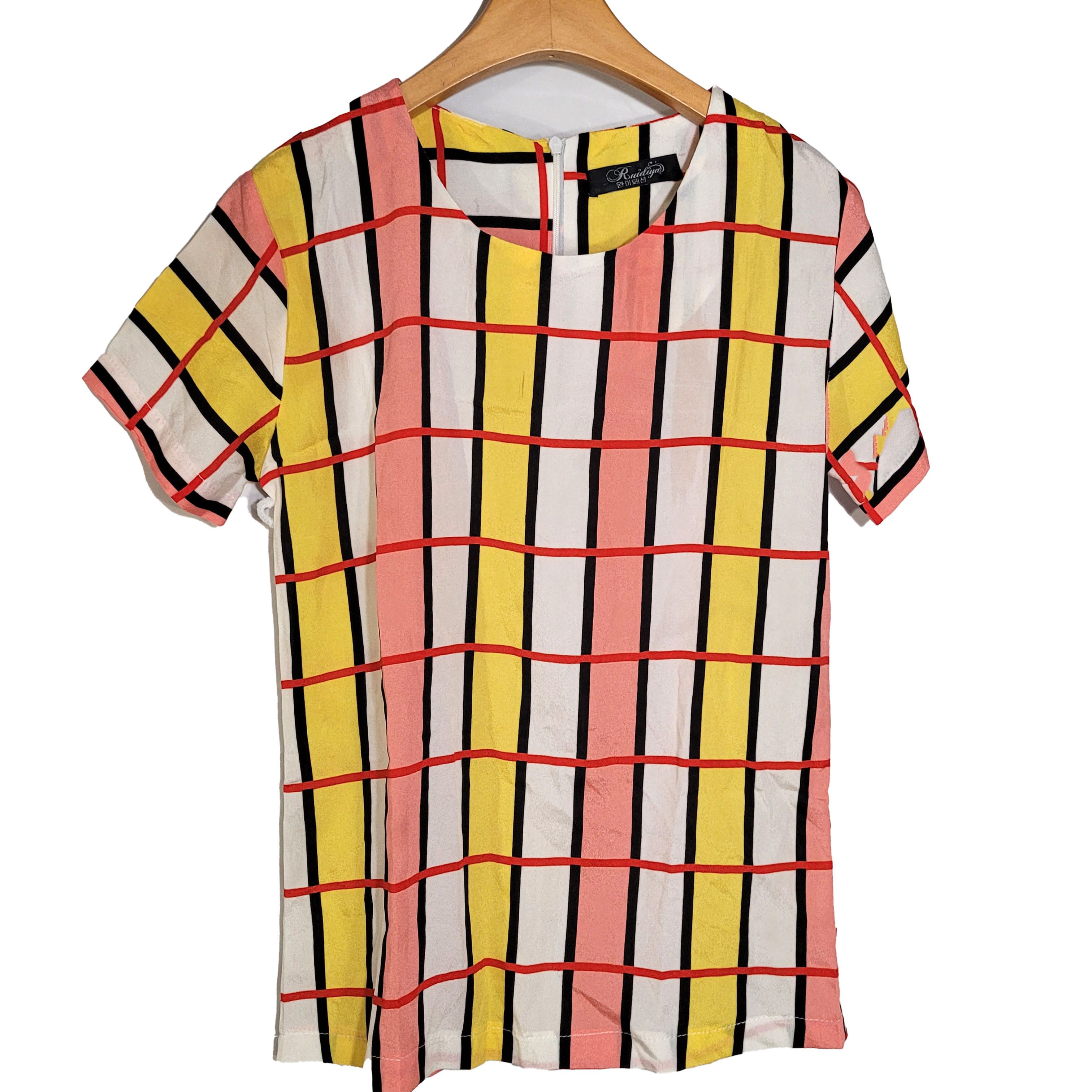 Other Women's 100& Silk Size XS Short Sleeve Top Shirt SCK243 Size XS / US 0-2 / IT 36-38 - 1 Thumbnail