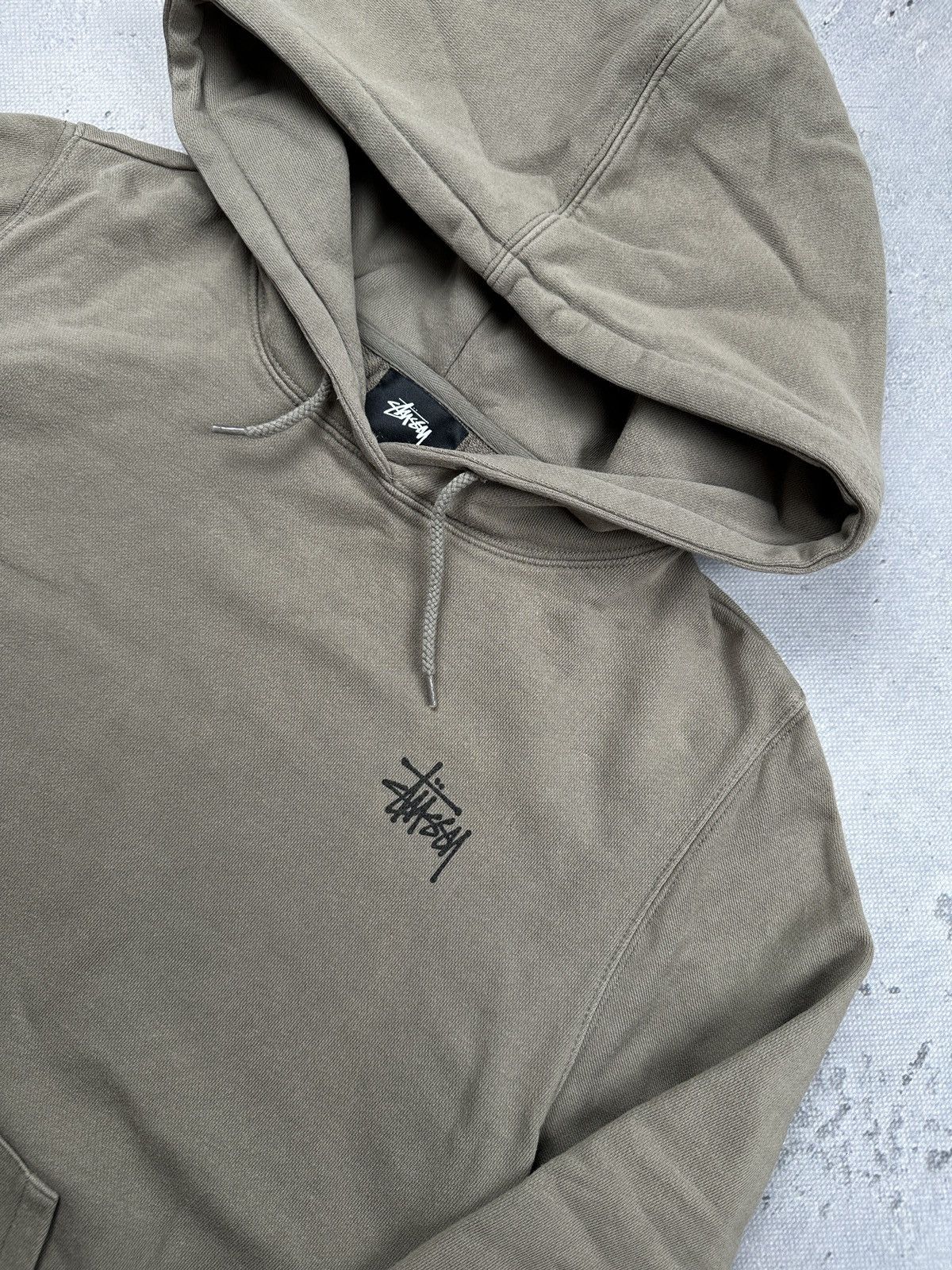 Stussy Stussy Classic Logo Hoodie Beige Streetwear Essential Y2K Size US S / EU 44-46 / 1 - 5 Thumbnail