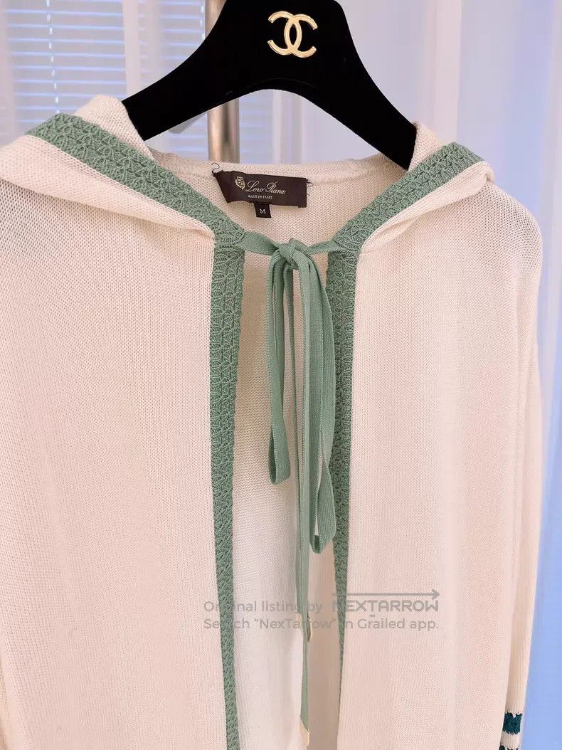 Loro Piana Loro Piana Color Blocked Striped Silk Cotton Knit Cardigan Size M / US 6-8 / IT 42-44 - 2 Thumbnail