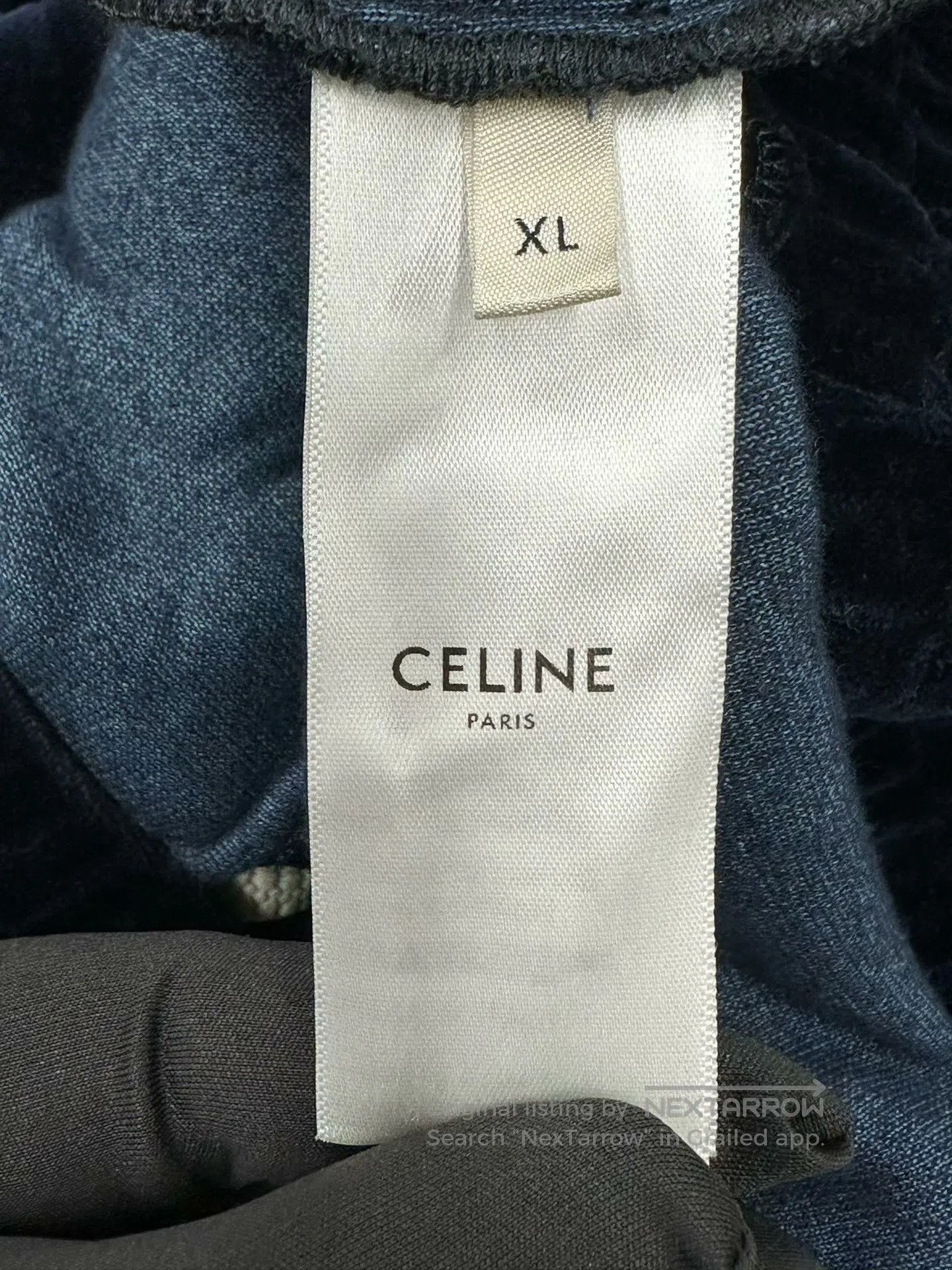 Celine CELINE Blue Classic Triumph Gate Logo Velvet Zip-Up Jacket Size US XL / EU 56 / 4 - 4 Thumbnail