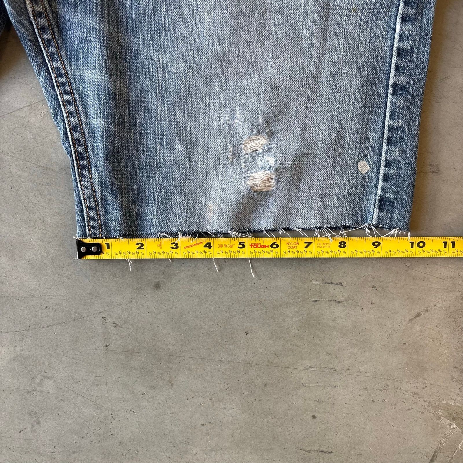 Levi's vintage faded washed distressed jean shorts Size US 34 / EU 50 - 4 Thumbnail