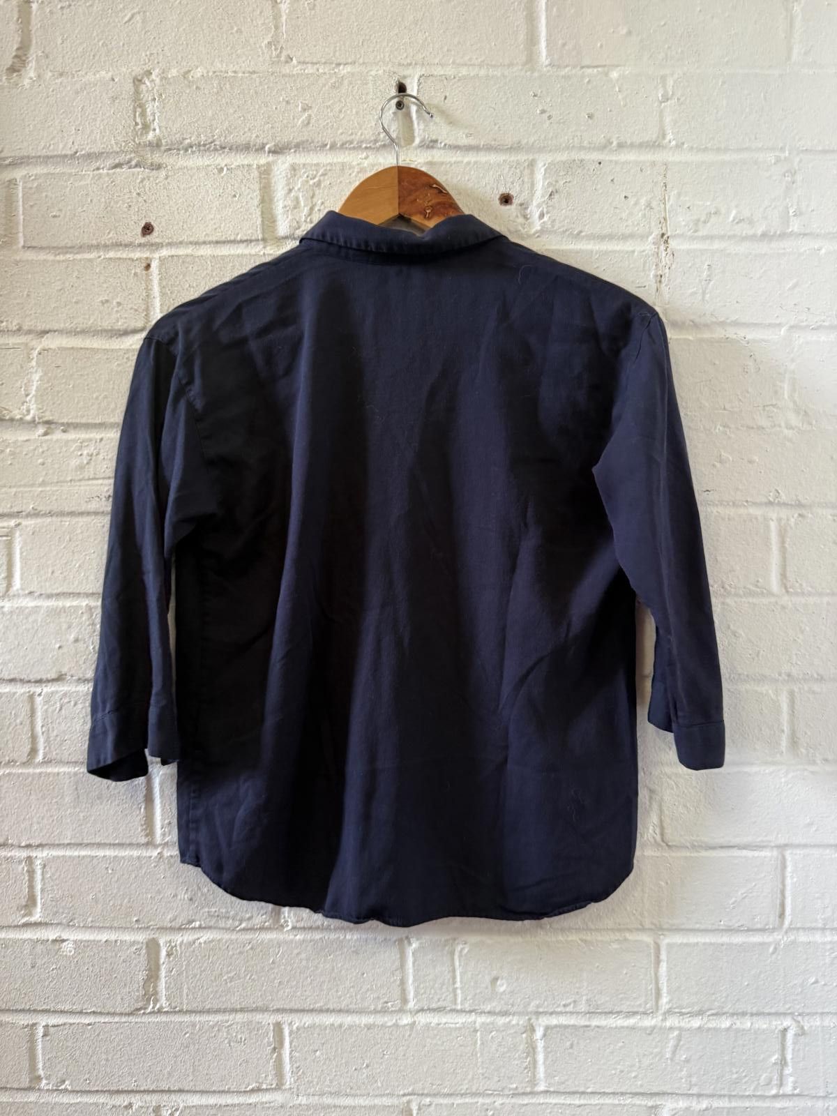 Unknown London Navy Blue Women's 3/4 Sleeve Top, Size XS Size XS / US 0-2 / IT 36-38 - 3 Thumbnail