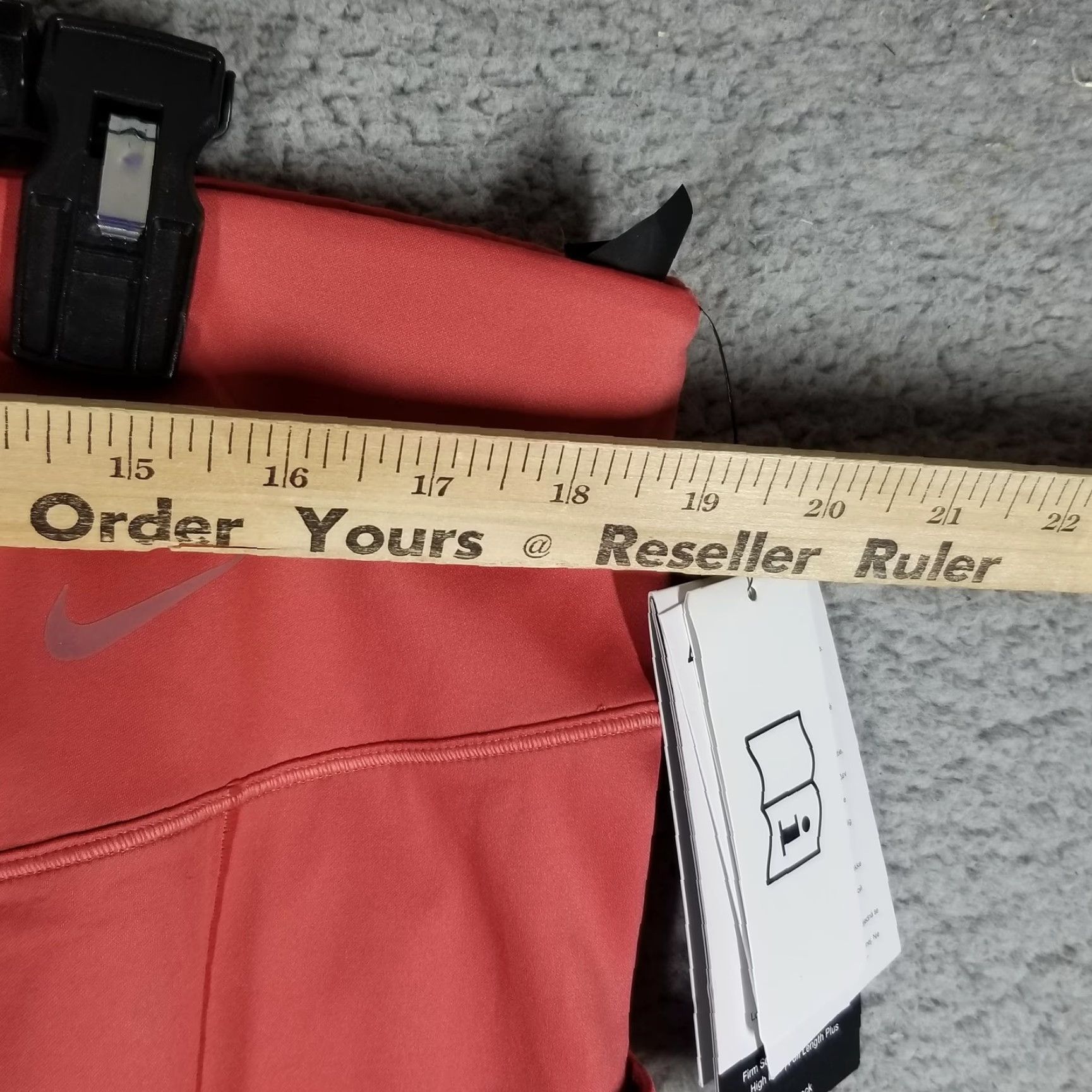 Nike Nike Go Dri-FIT Running Leggings Womens 2X Plus Coral Pink Zip Pockets High Rise Activewear 27.5 Inseam Mens? No gender: Women Size 40" / US 18 - 5 Thumbnail