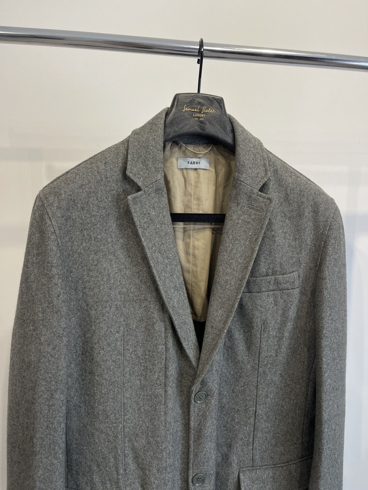 Nicole Farhi FARHI by Nicole Farhi Grey Wool Blend Blazer M Size 38R - 2 Thumbnail