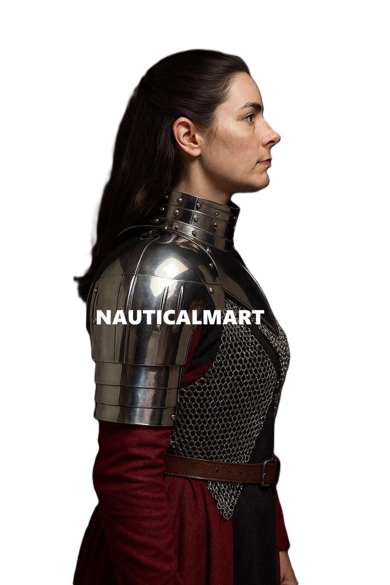 Other Medieval Brave Lady Warrior Pauldrons,Gorget,Chainmai Size ONE SIZE - 5 Thumbnail