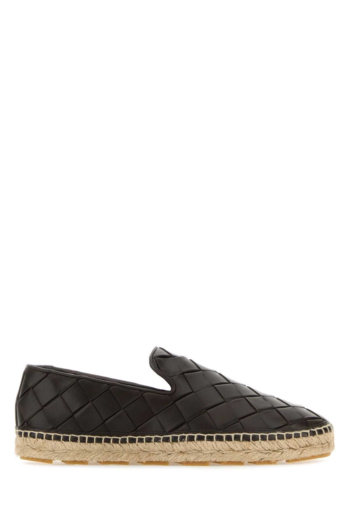 image of Bottega Veneta Chocolate Leather Jack Espadrillas Shoes in Brown, Women's (Size 7)