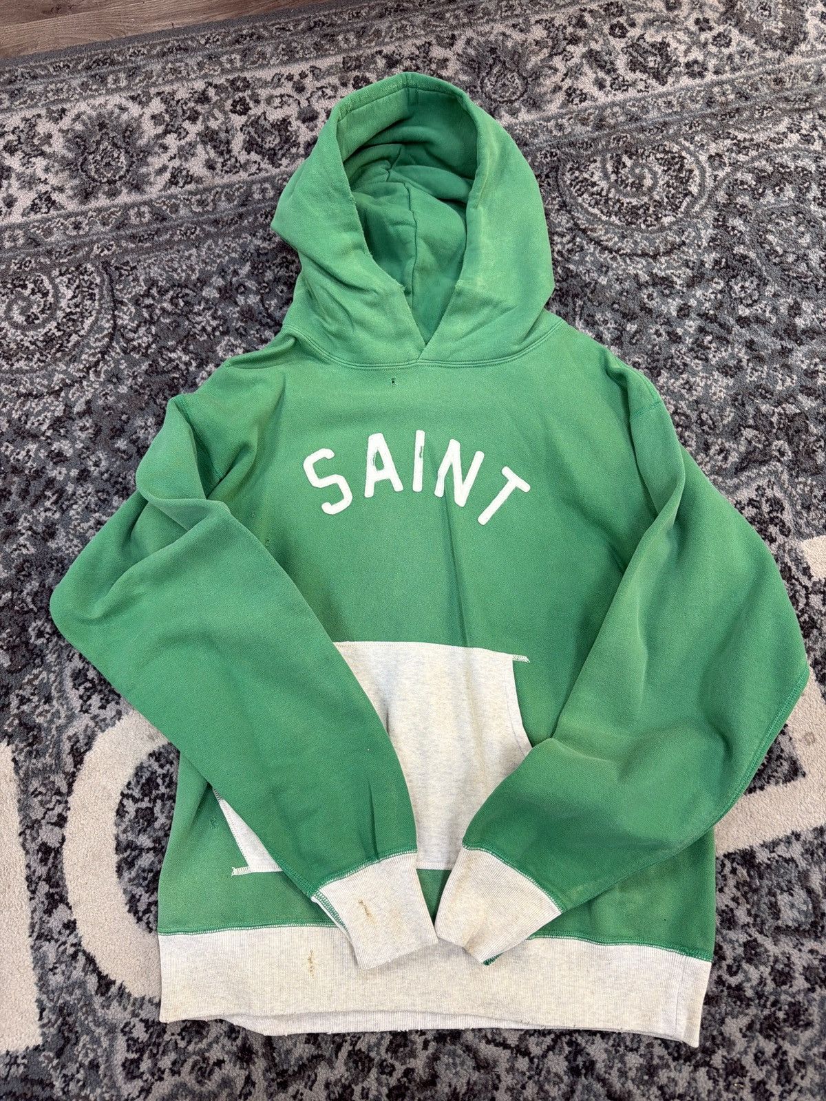 Saint Michael Saint Michael holy relics hooded sweatshirt green Size US L / EU 52-54 / 3 - 1 Thumbnail