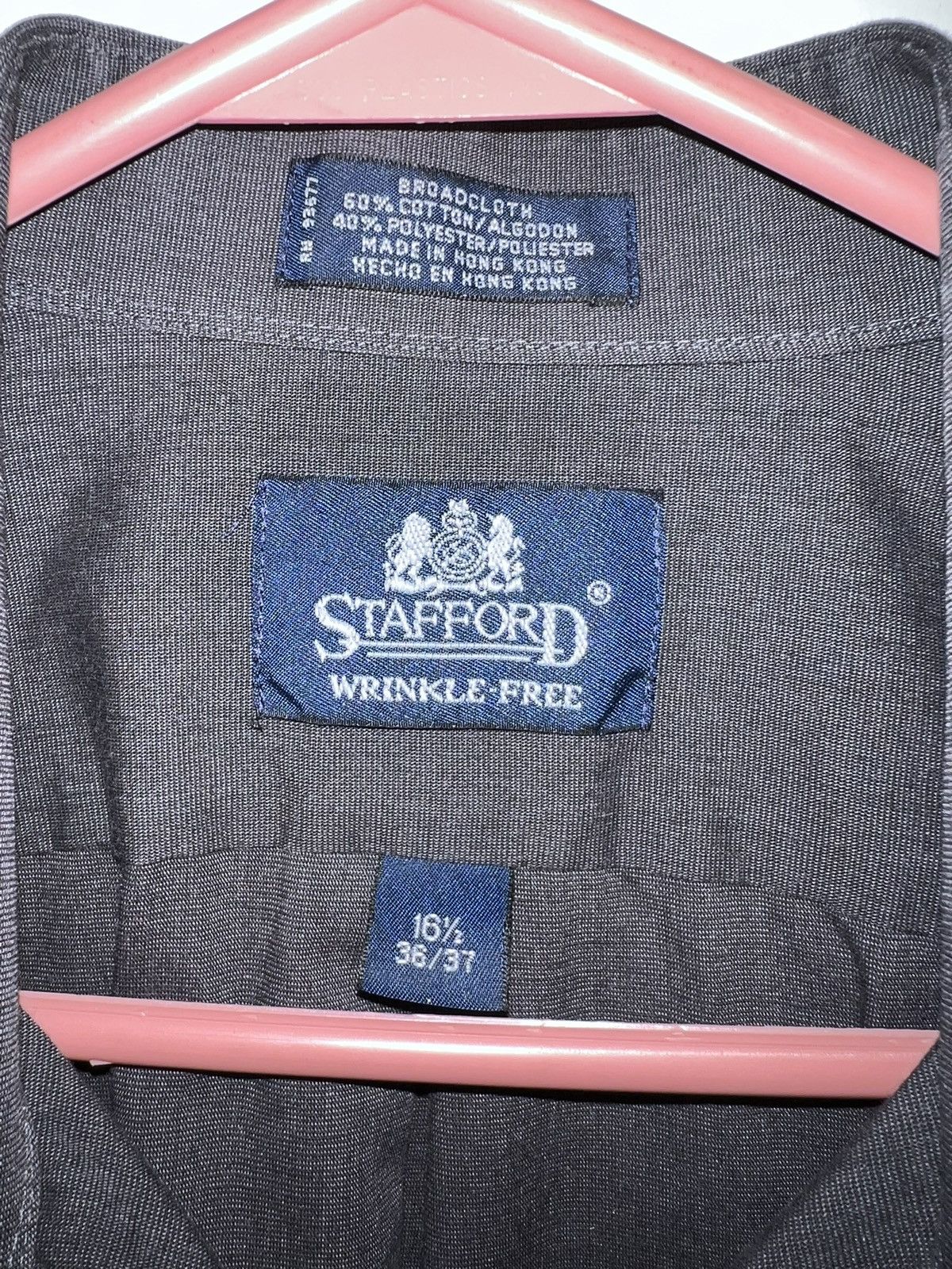 Stafford Stafford Gray Dress Shirt. Size US XL / EU 56 / 4 - 3 Thumbnail