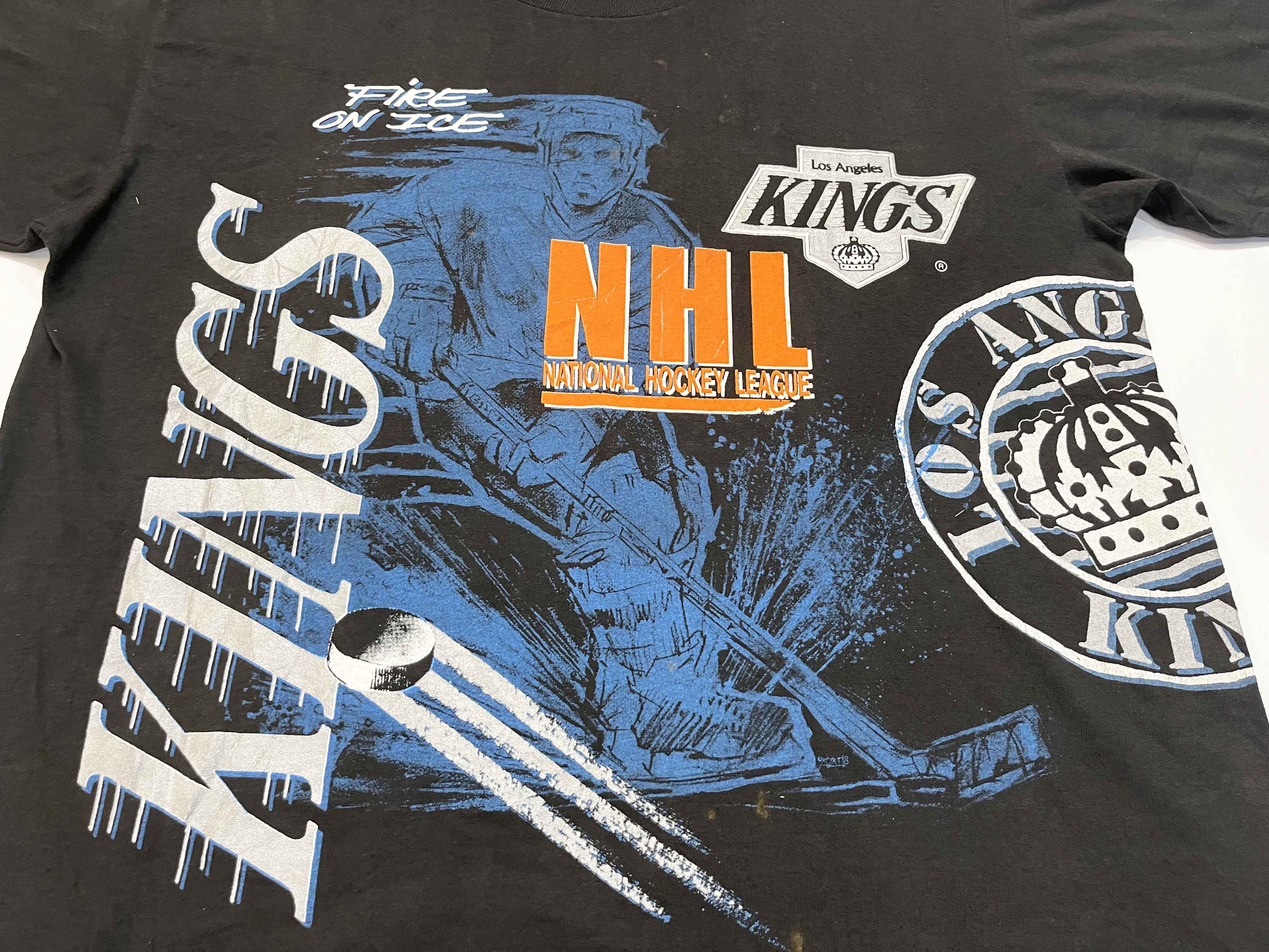 Salem Sportswear Vintage Salem 1990 NHL Los Angeles Kings AOP T-Shirt Size US XL / EU 56 / 4 - 2 Thumbnail