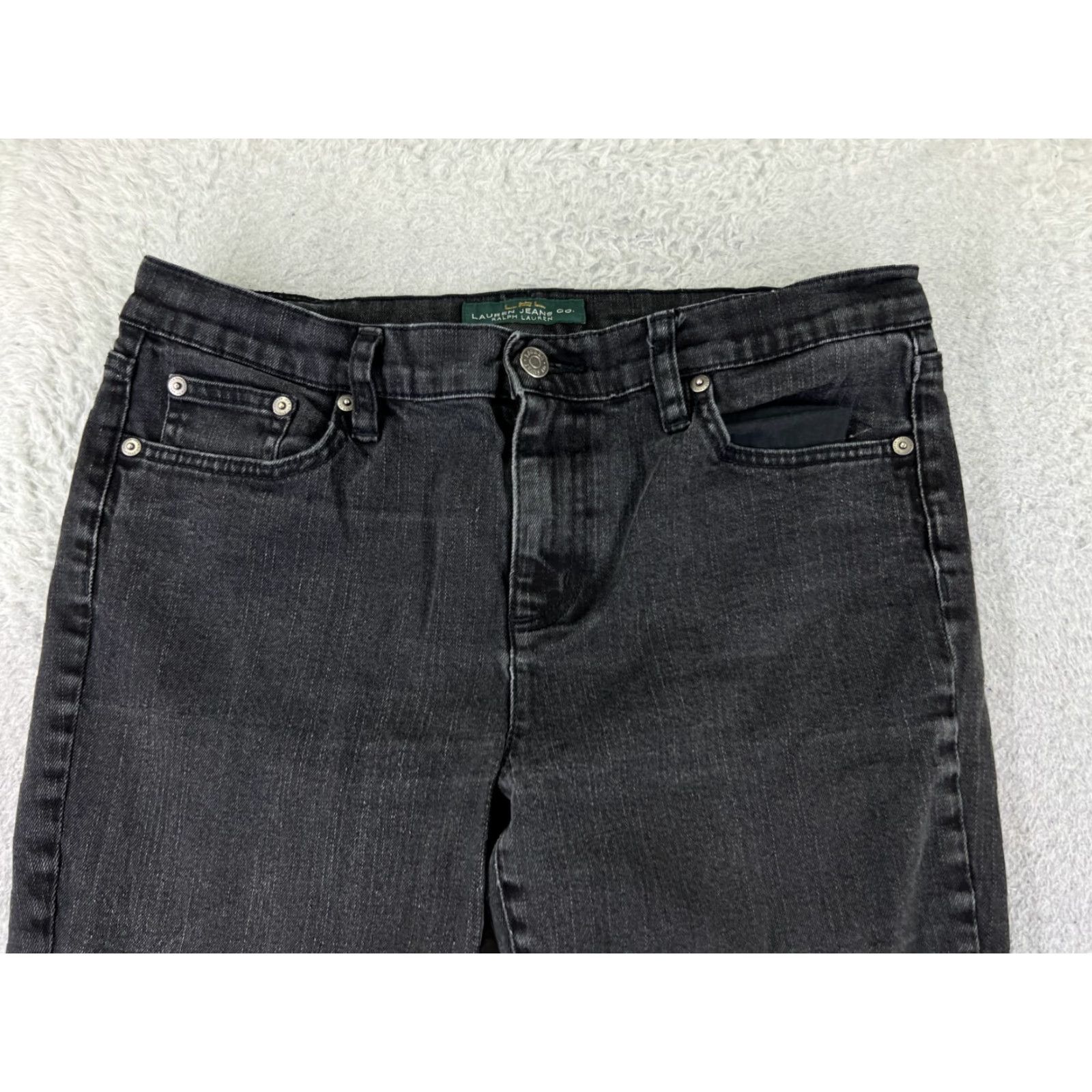 Ralph Lauren Lauren Ralph Lauren Jeans Women 10 Black Denim Straight Mid Rise 30x30 Size 32" / US 10 / IT 46 - 4 Thumbnail