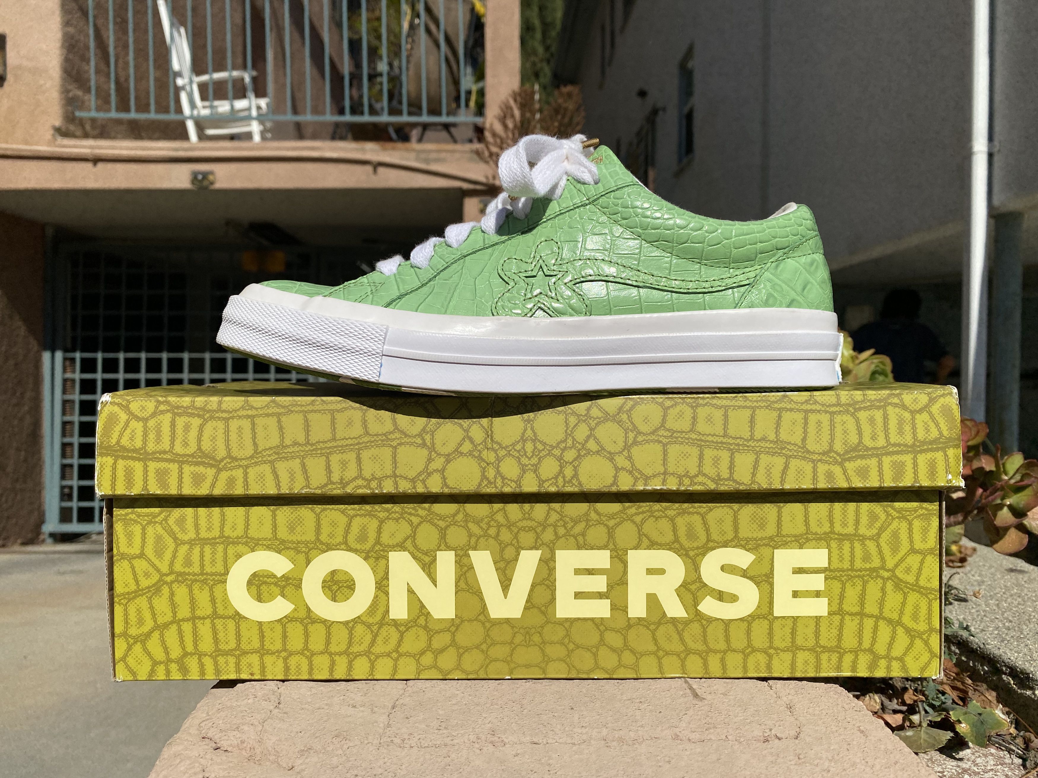 Converse × Golf le Fleur Converse x Golf Le Fleur One Star ‘Gator Collection - Green’ Size US 8.5 / EU 41-42 - 1 Thumbnail