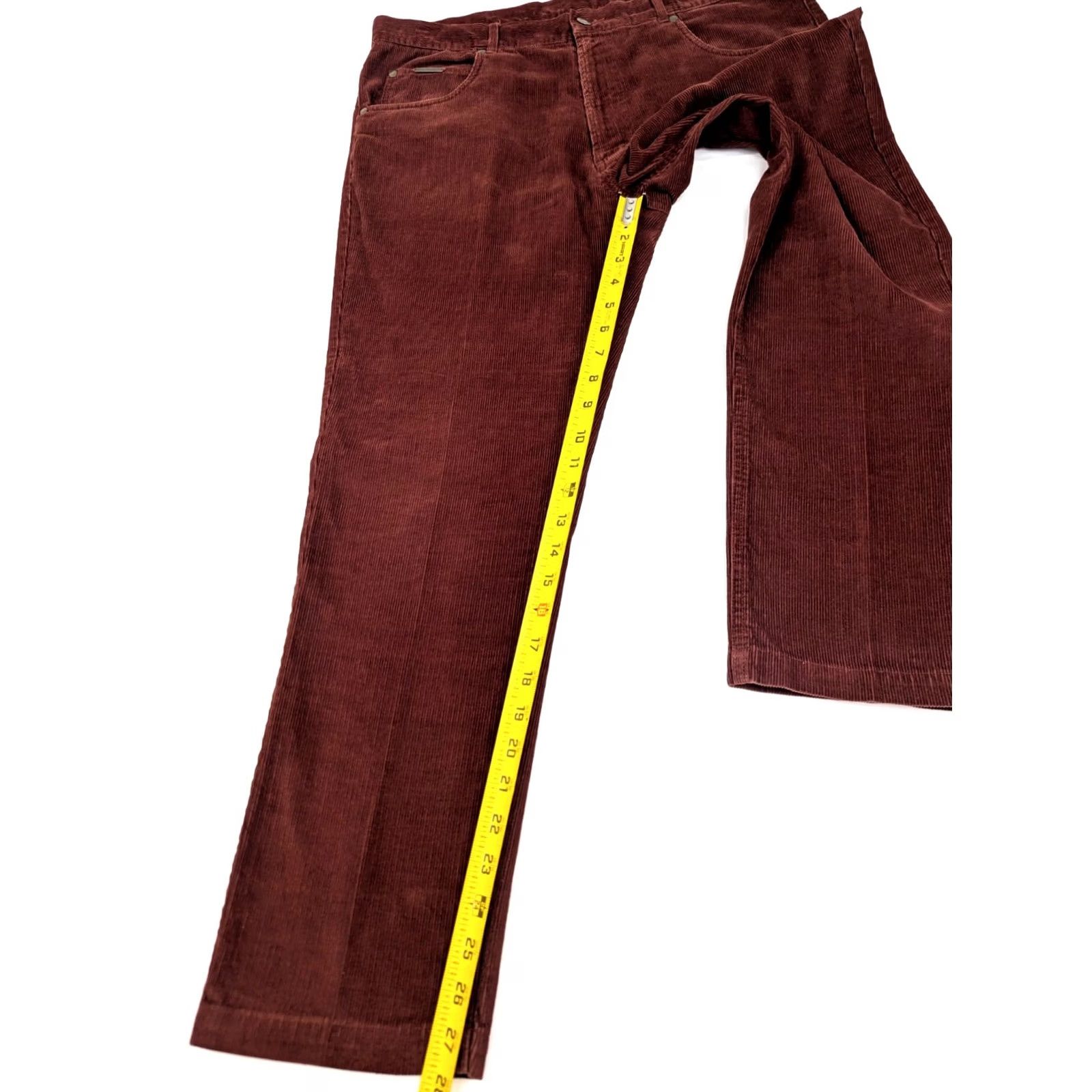 Vintage Peter Christian Corduroy Straight Pant Men 36x28 Brown Corduroy Casual 5-Pocket Regular Rise Zipper Button Vintage: No Mens Pants Size US 36 / EU 52 - 3 Thumbnail