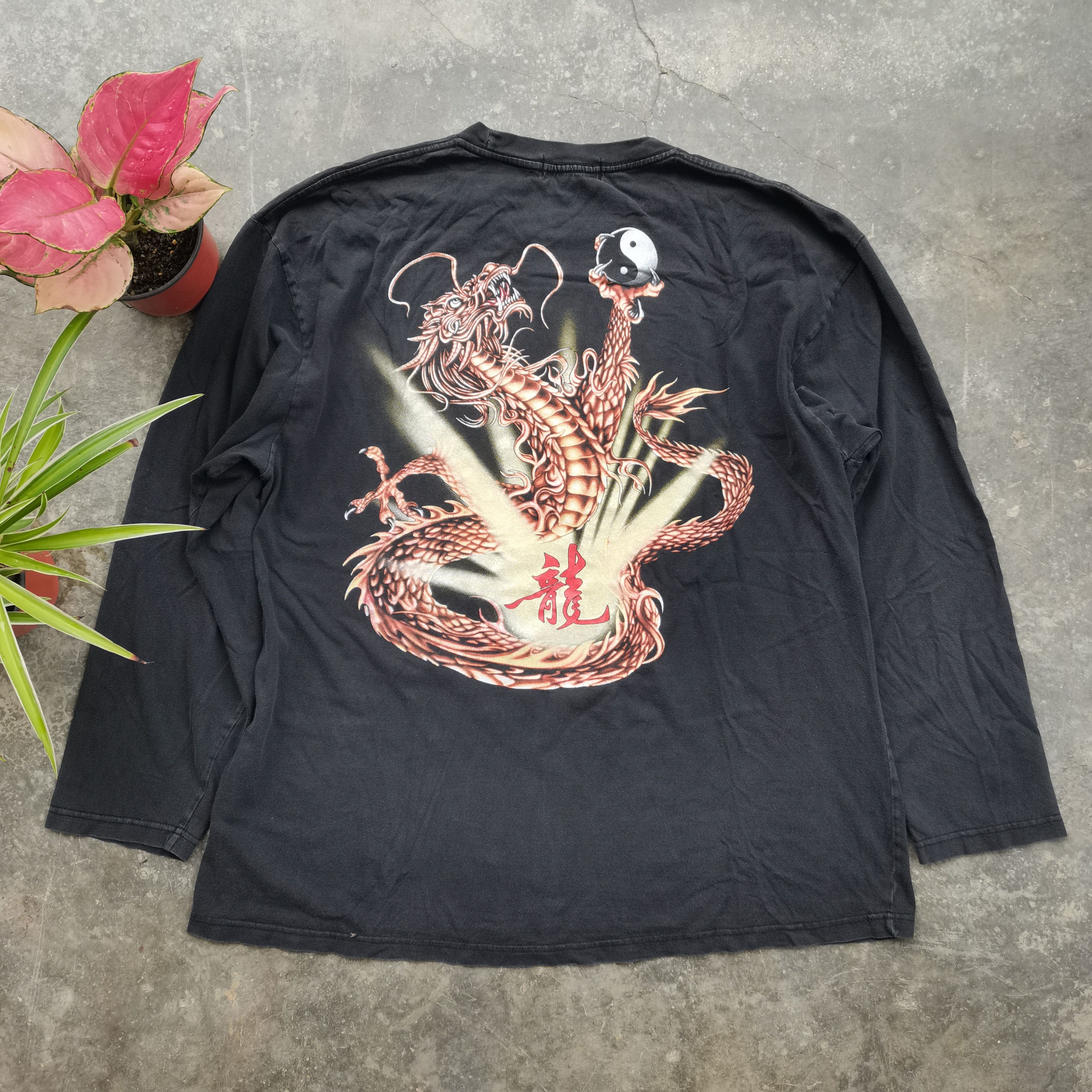 Vintage Send Offer🔥 Vintage CrosSkeys Dragon Black Tee Size US XXL / EU 58 / 5 - 5 Thumbnail