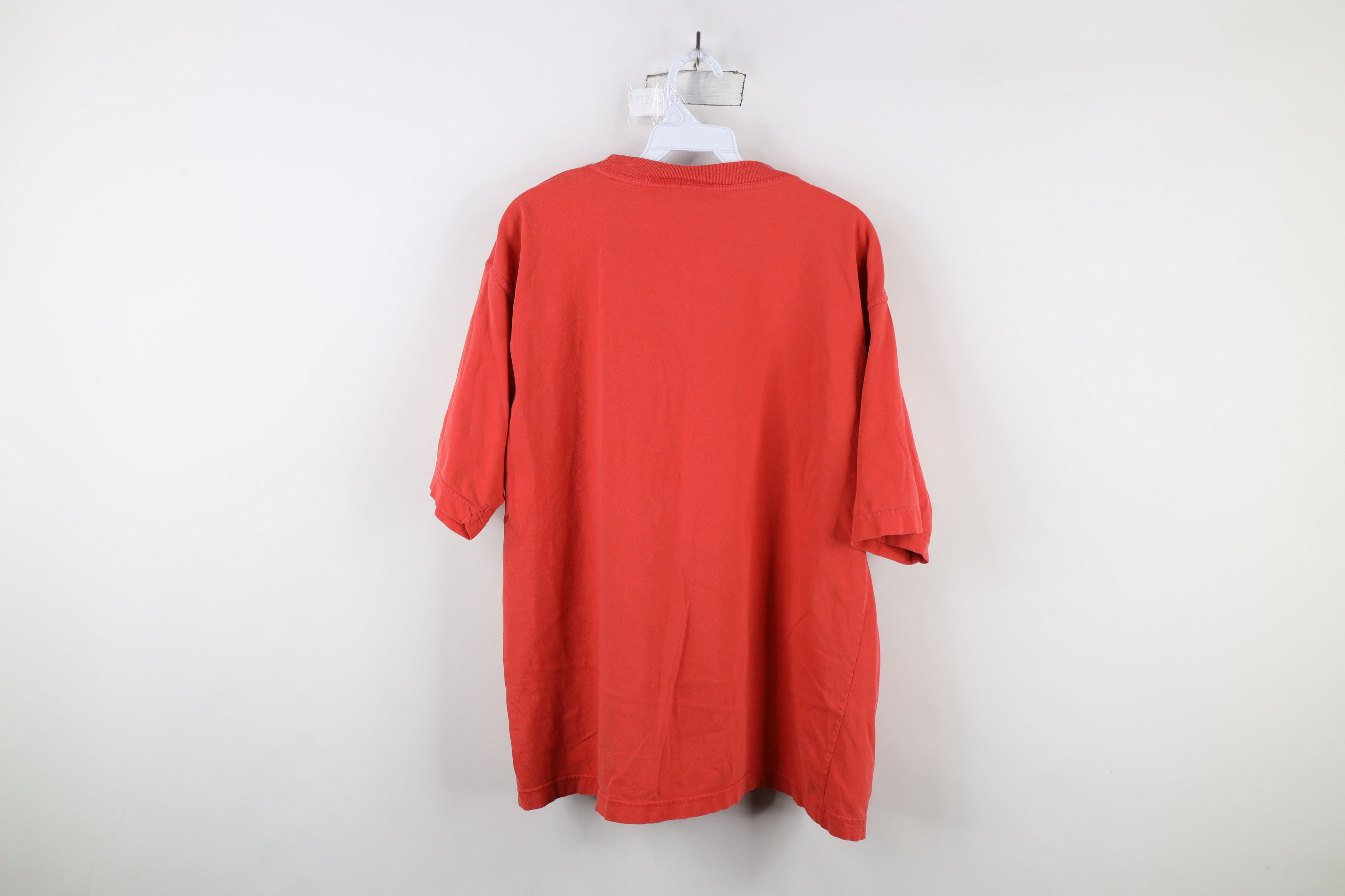 Levi's × Vintage Vintage 90s Levis Spell Out Script T-Shirt Coral Pink Cotton Size US M / EU 48-50 / 2 - 11 Thumbnail