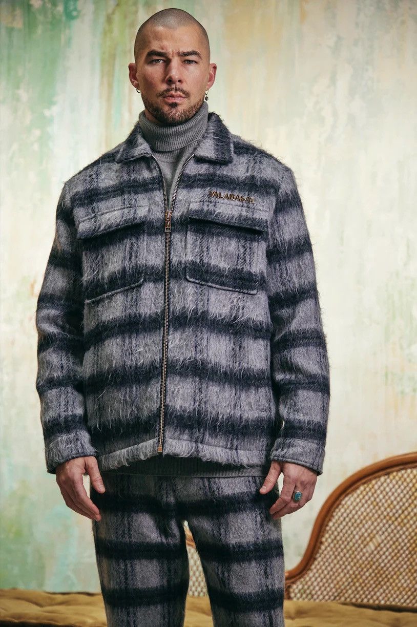 Valabasas NWOT Valabasas 'Poineer' Black Grey Plaid Mohair Jacket XL Size US XL / EU 56 / 4 - 2 Thumbnail