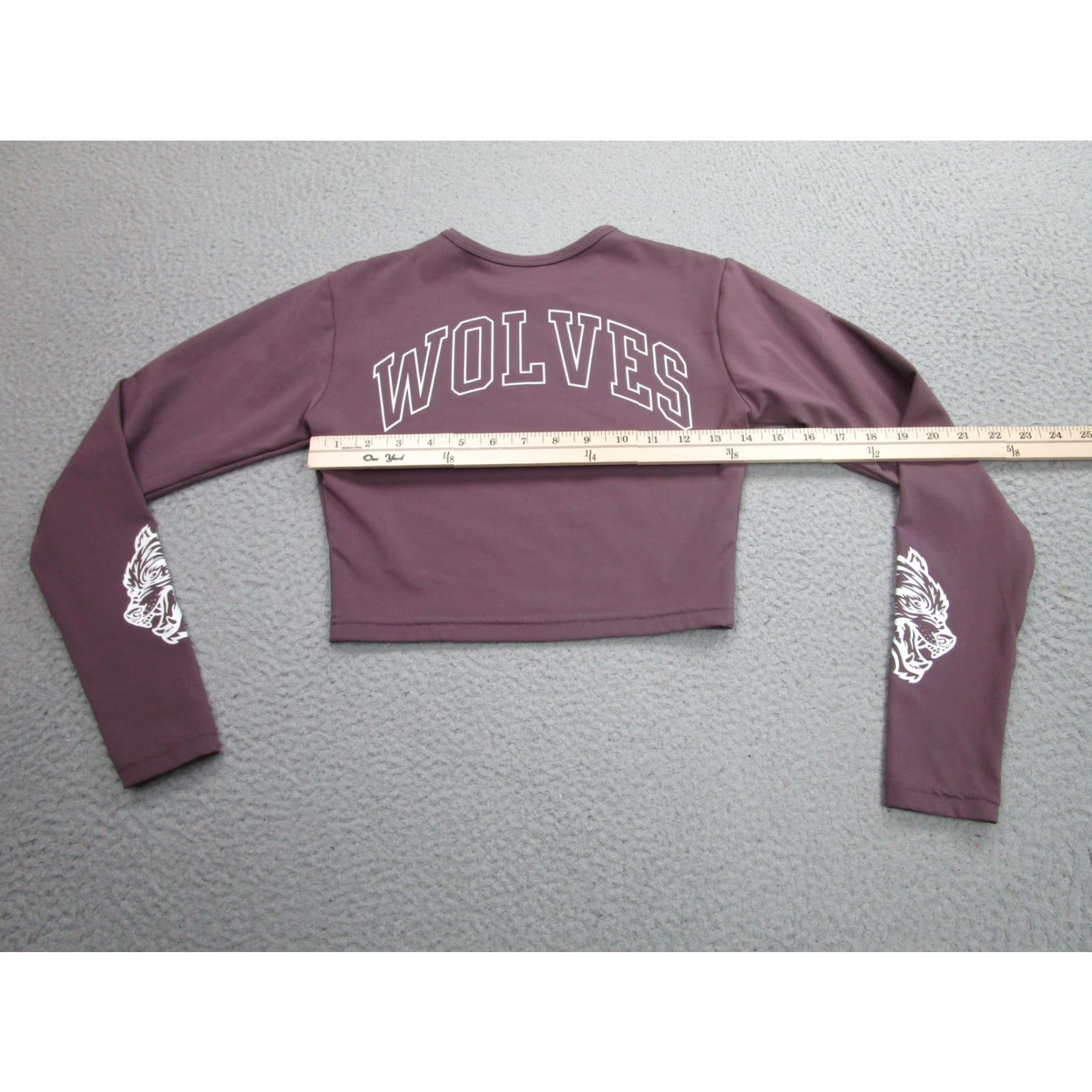 Darc Sport Darc Sport Shirt Womens M Purple Long Sleeve Energy Crop Top Graphic Wolf Size M / US 6-8 / IT 42-44 - 7 Thumbnail